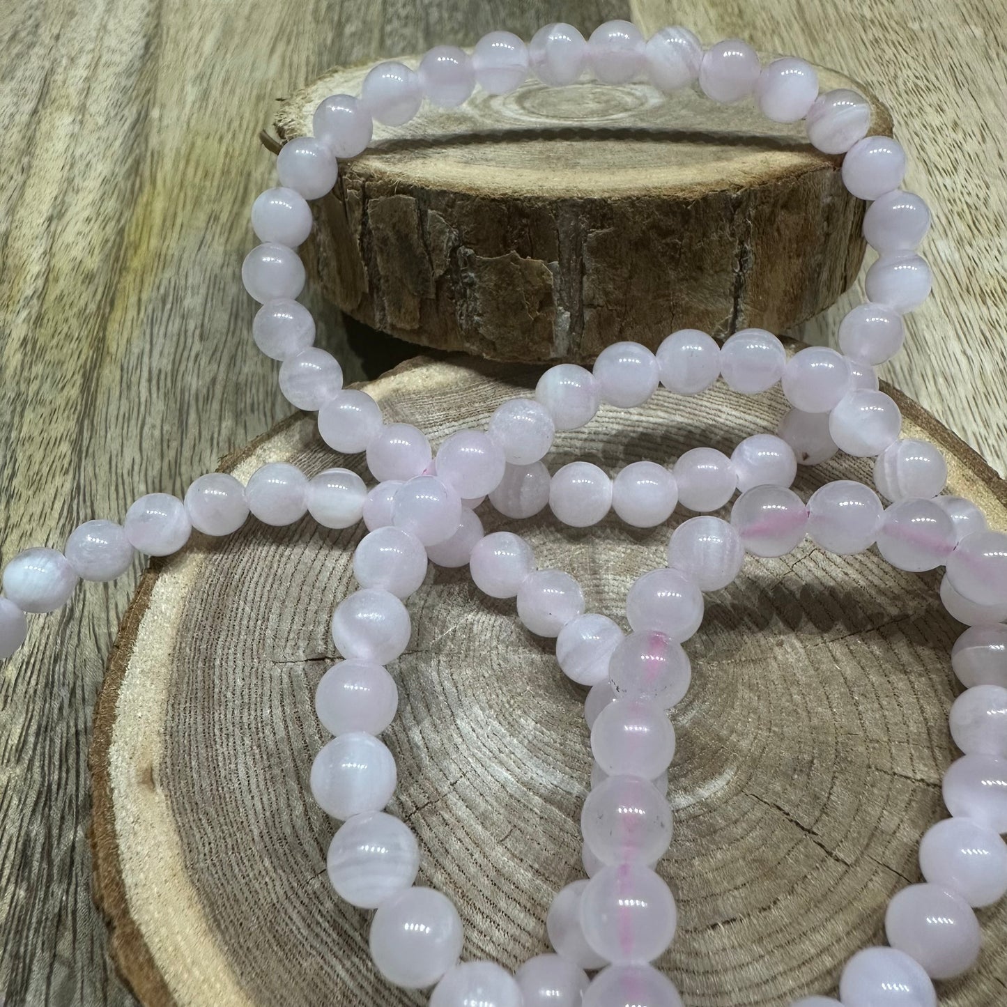 Bracelet Manganocalcite 6mm – Douceur, guérison et harmonie intérieure (Qualité AA)