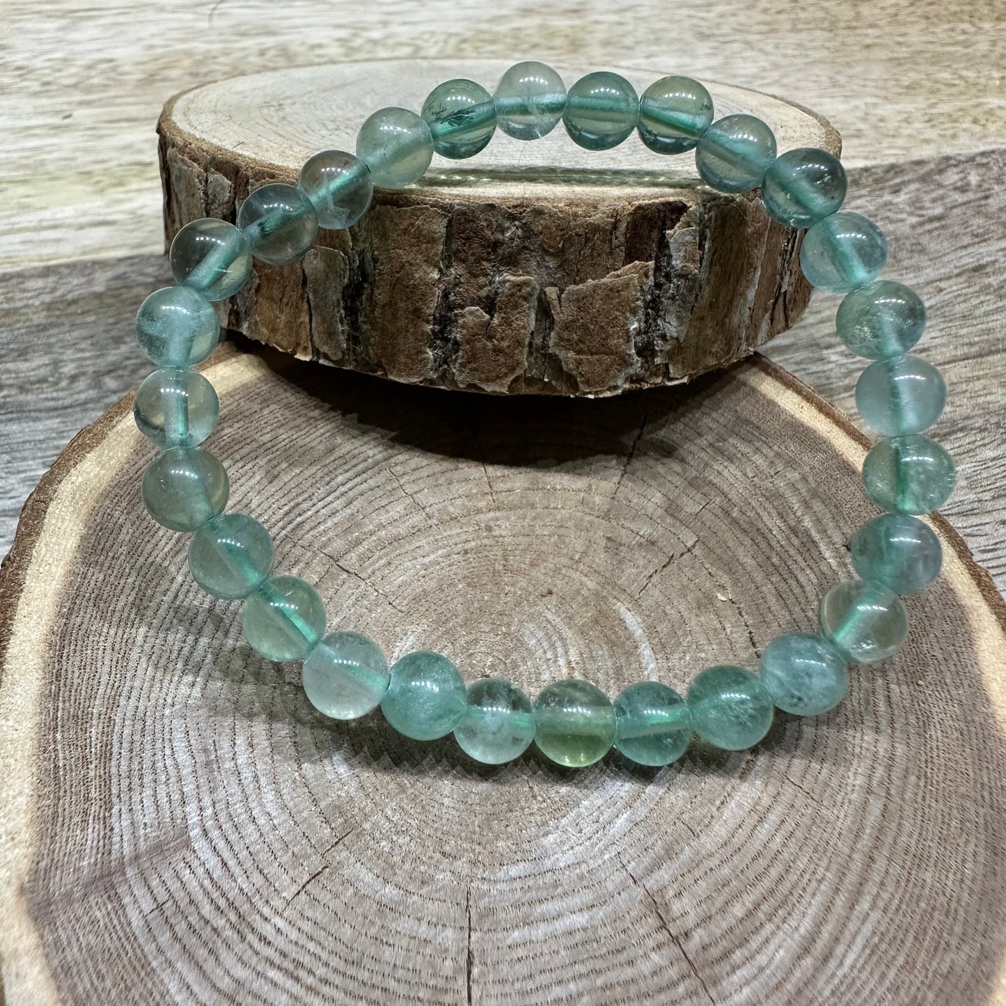 Bracelet Fluorite Verte 6mm – Clarté mentale, Décision et Protection douce (Qualité A+)