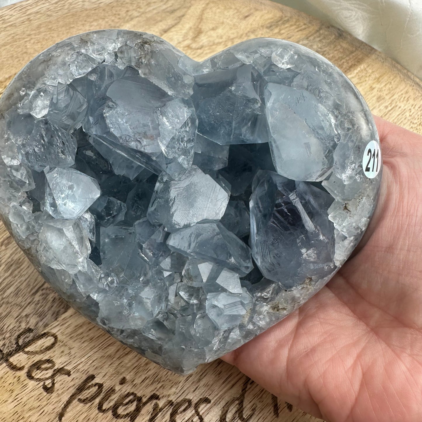 Coeur Celestine – Pierre de Communication et d’Harmonie - REF 211 - 906gr