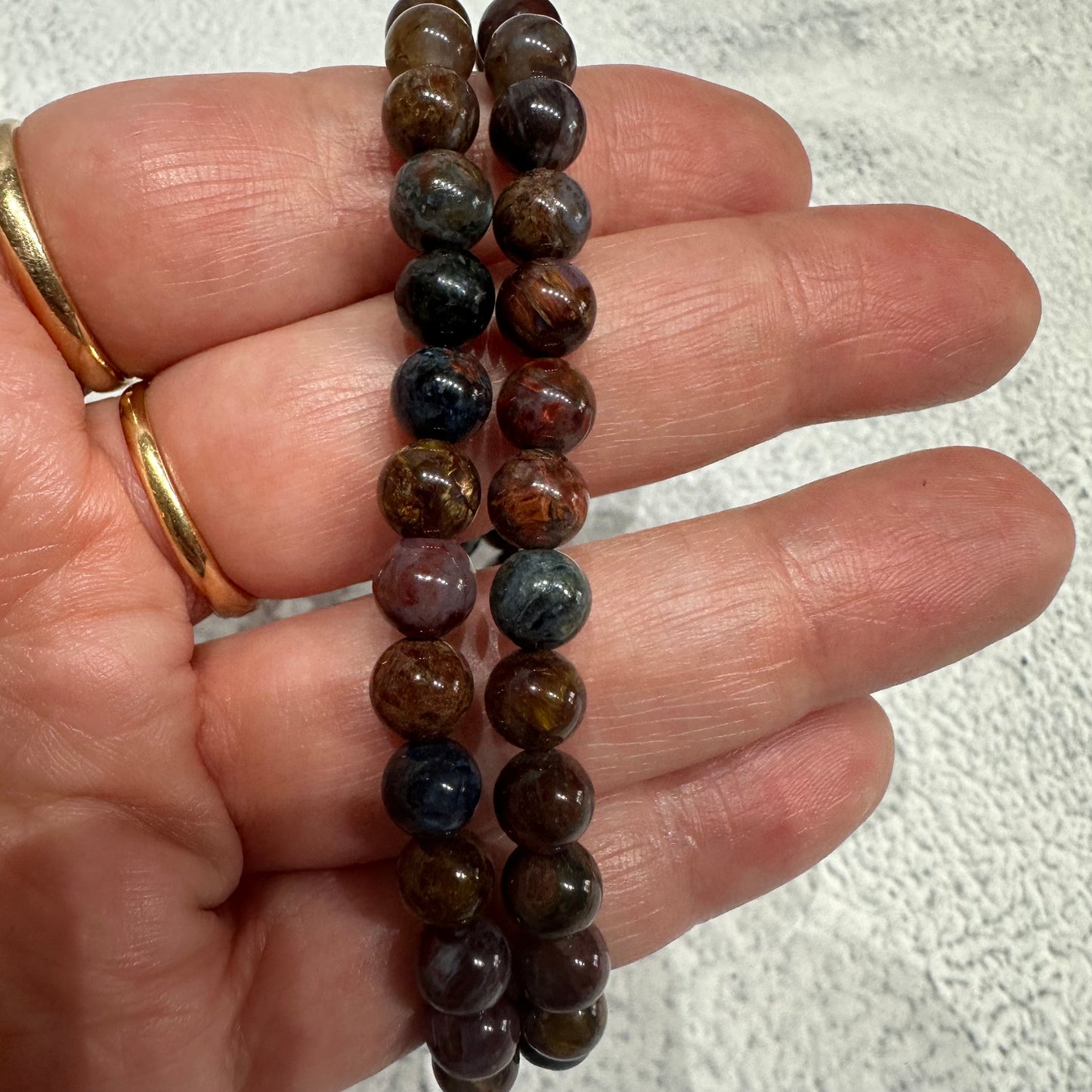 Bracelet Piétersite 6mm – Pierre d’ancrage, de tempête et de rééquilibrage (Qualité AA)