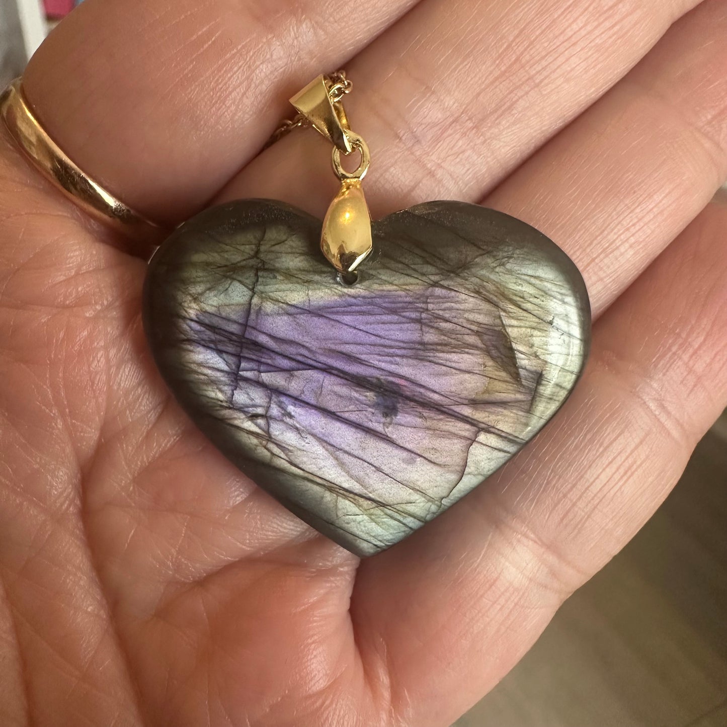 Pendentif Labradorite – Protection, Intuition et Bouclier énergétique (REF 291)