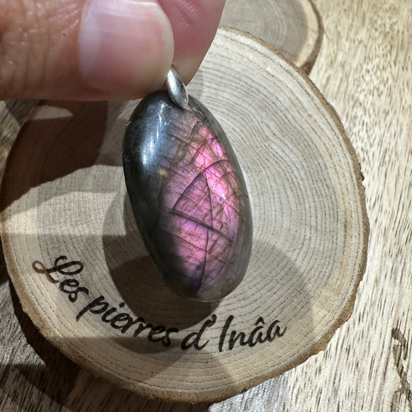 Pendentif Labradorite – Protection, Intuition et Bouclier énergétique (REF 38)