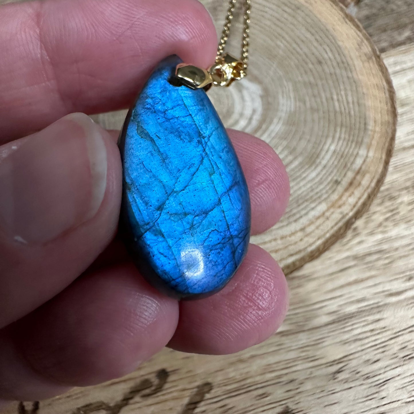 Pendentif Labradorite – Protection, Intuition et Bouclier énergétique (REF 331)