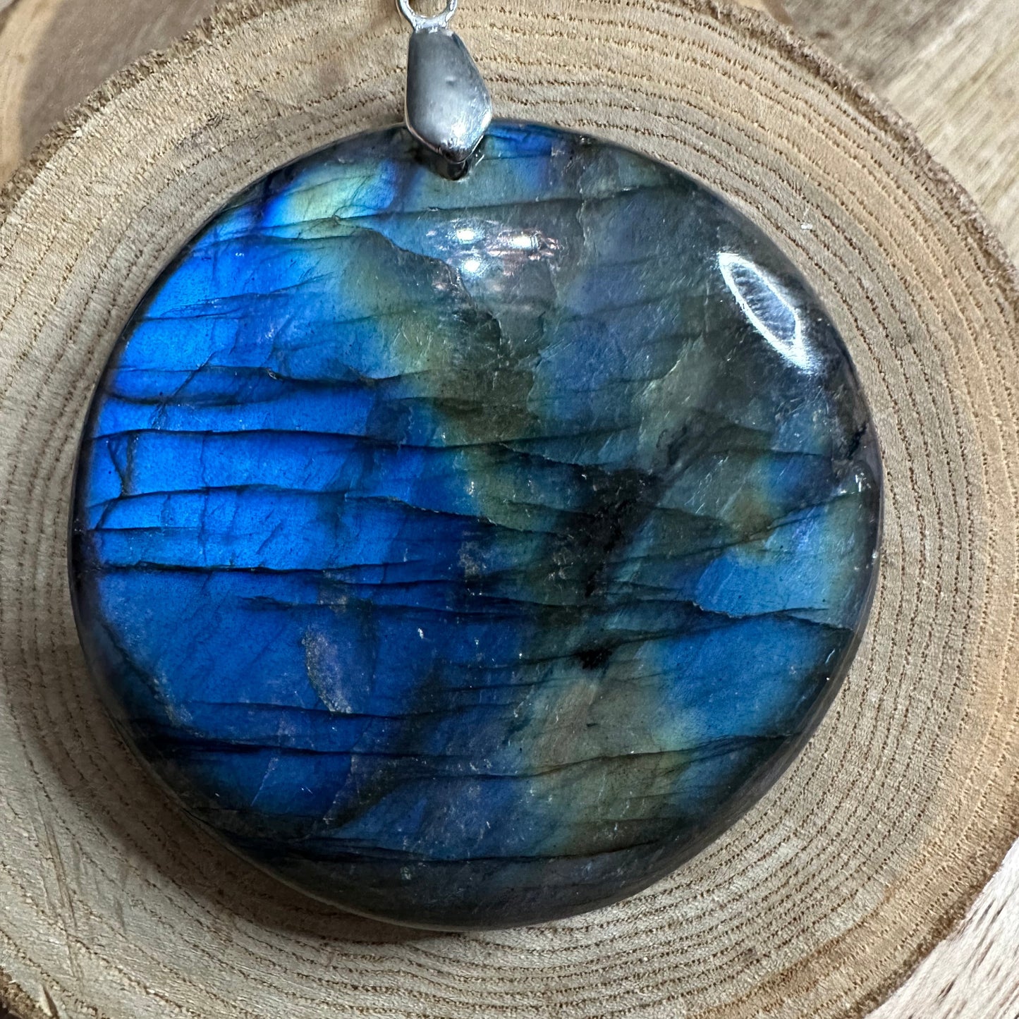 Pendentif Labradorite – Protection, Intuition et Bouclier énergétique (REF 318)