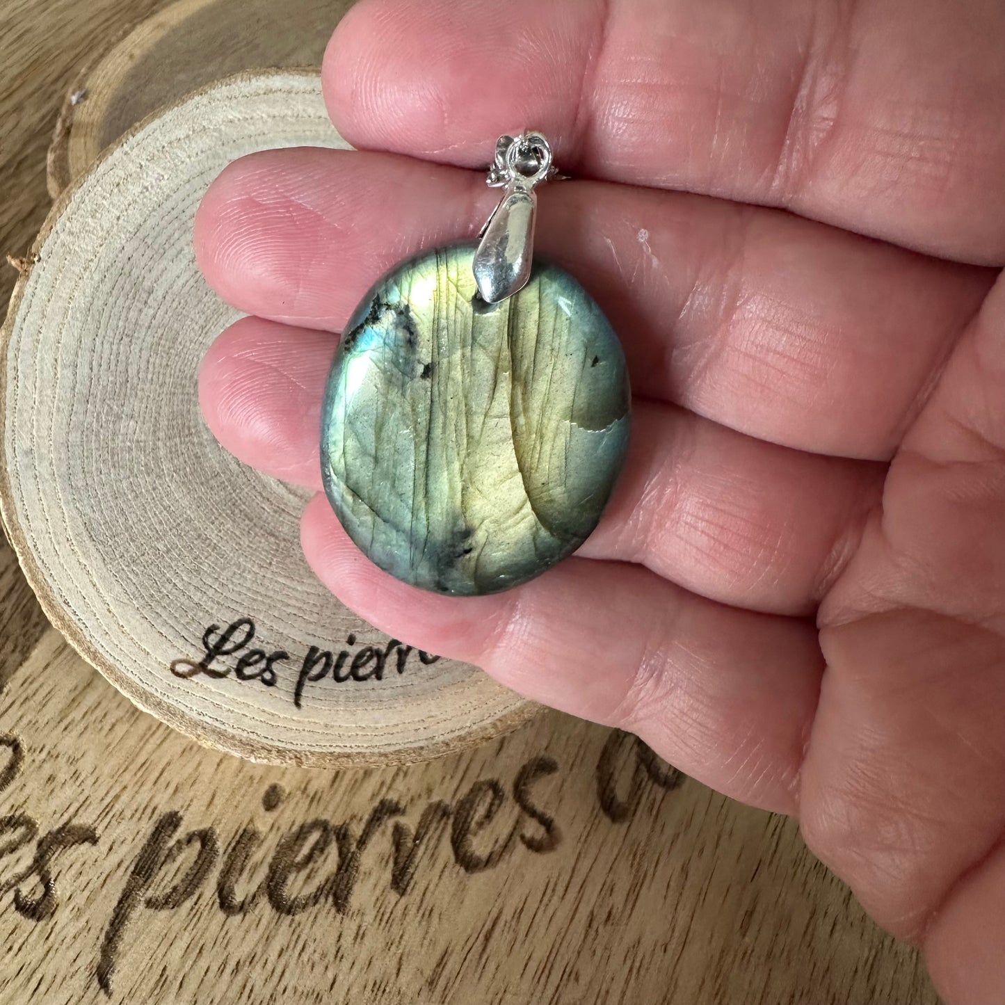 Pendentif Labradorite – Protection, Intuition et Bouclier énergétique (REF 208)