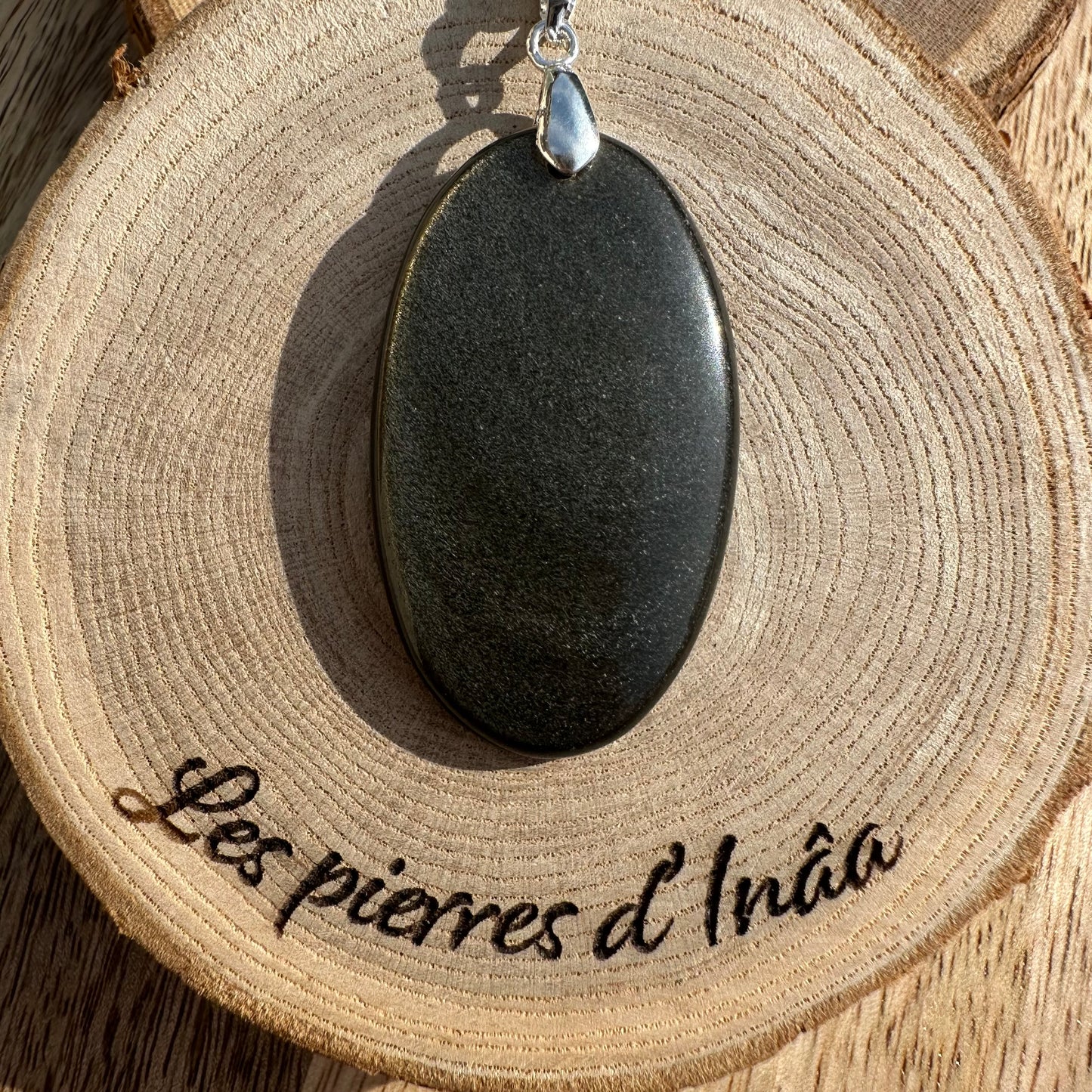 Pendentif en Obsidienne Dorée – Pierre de libération émotionnelle et d’ancrage puissant | Réf. 33