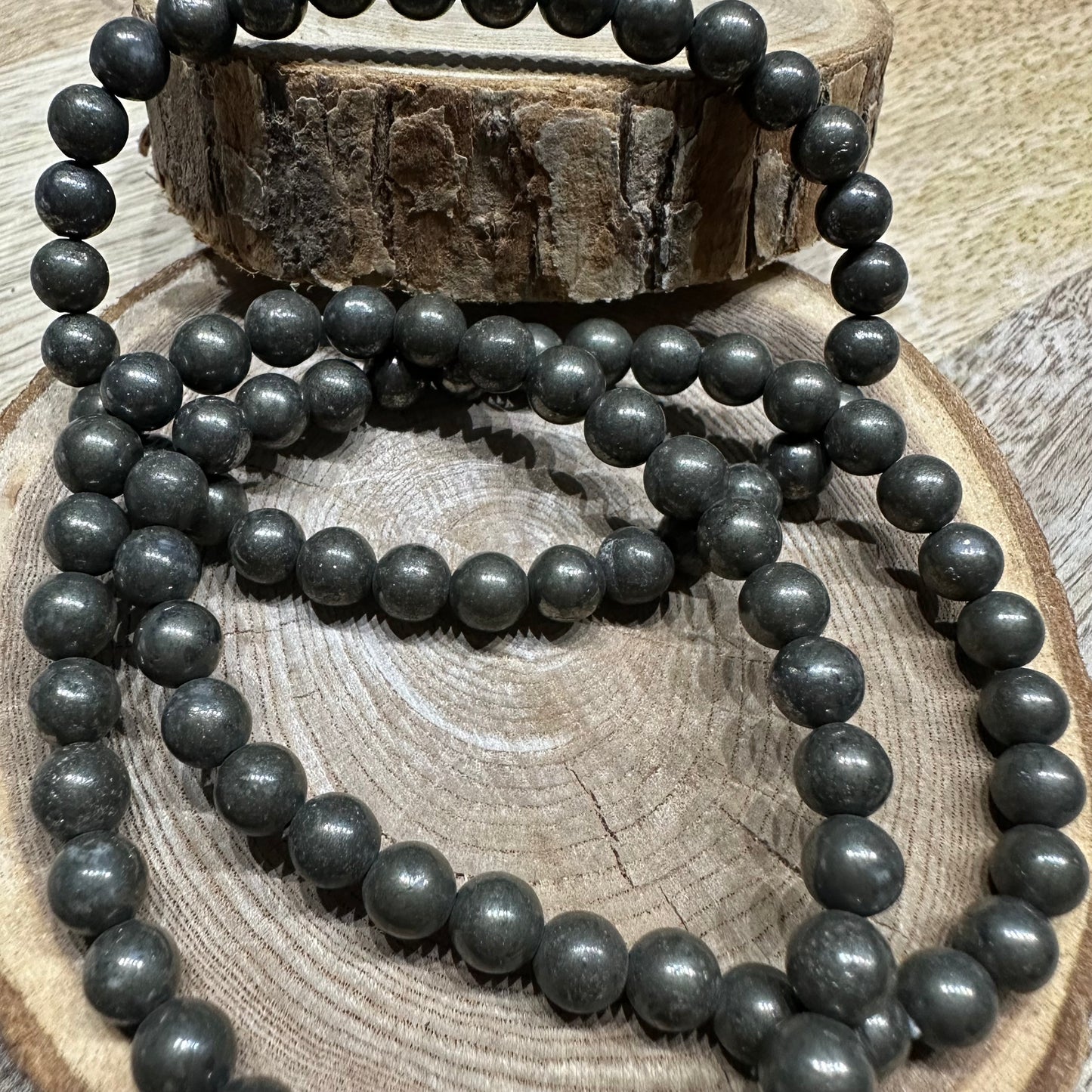 Bracelet Pyrite 6mm – Confiance, Protection et Vitalité intérieure (Qualité A)