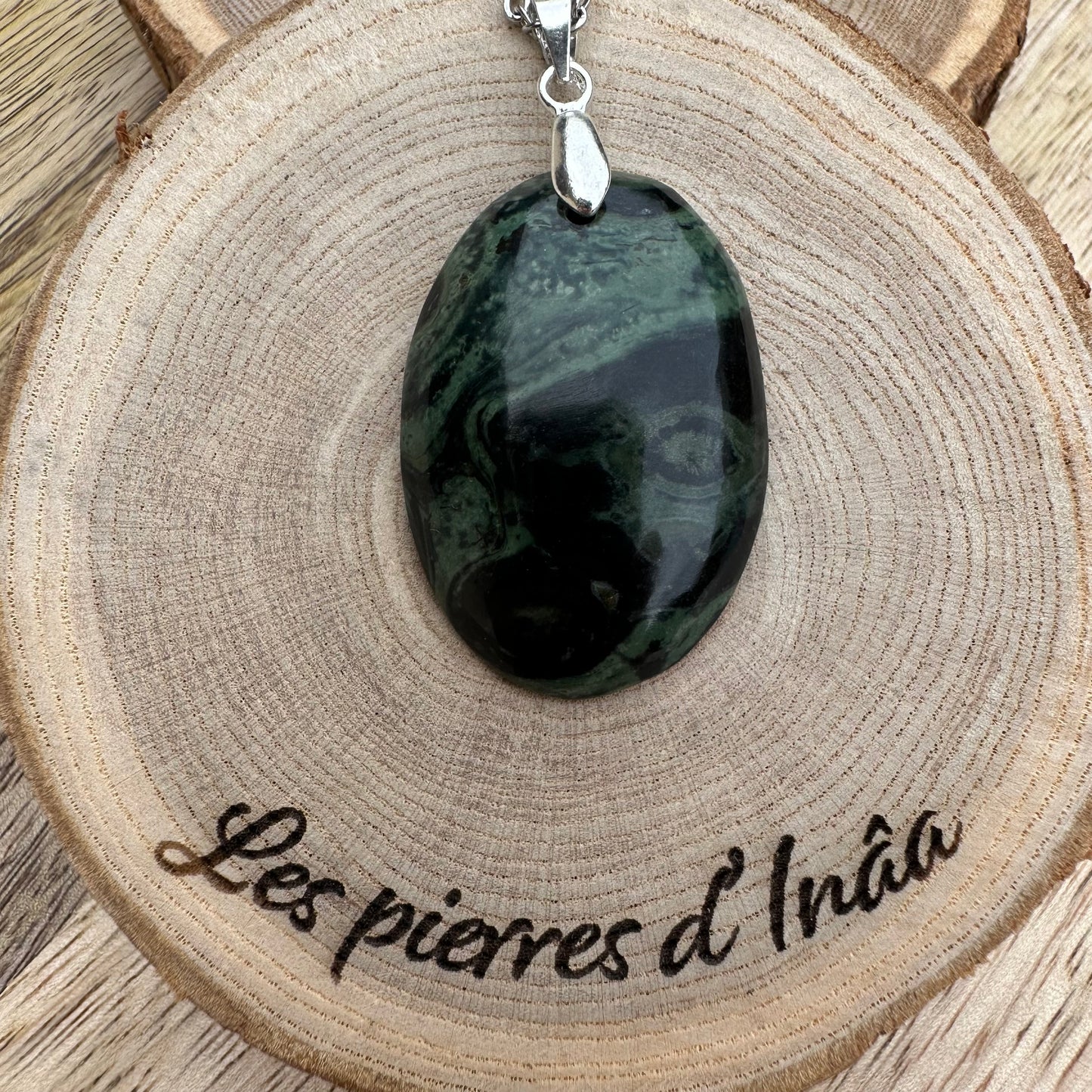 Pendentif Jaspe Kambaba – Pierre d’ancrage et de stabilité émotionnelle | Réf. 256