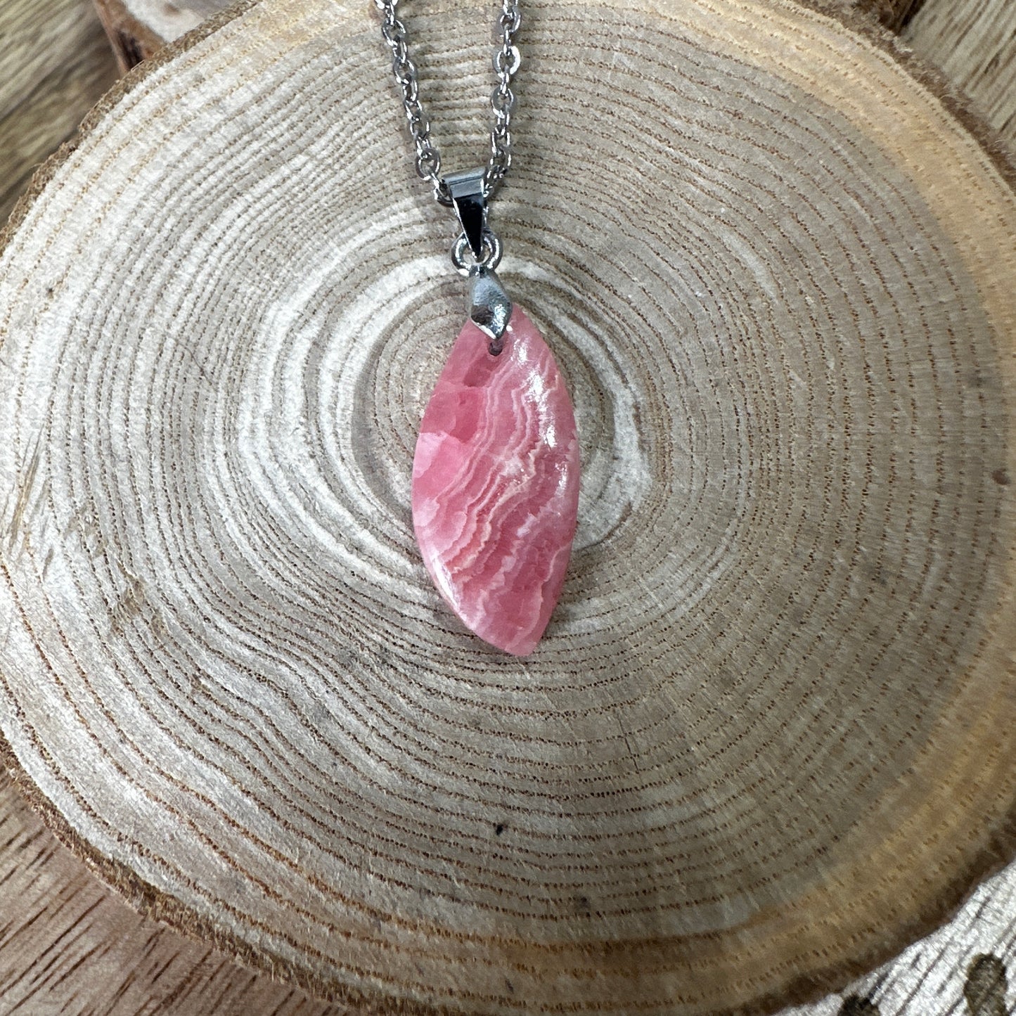 Pendentif Rhodochrosite d’Argentine – Guérison émotionnelle et Amour de soi REF 154