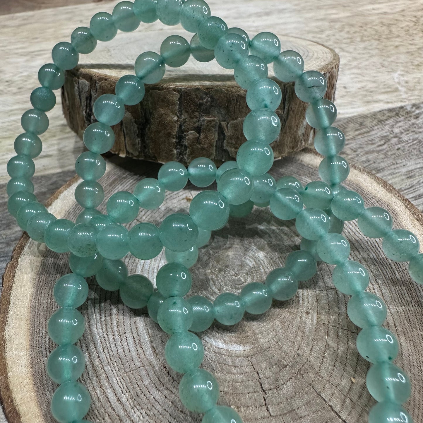 Bracelet Aventurine Verte 6mm – Sérénité, Décision et Confiance émotionnelle (Qualité AB)