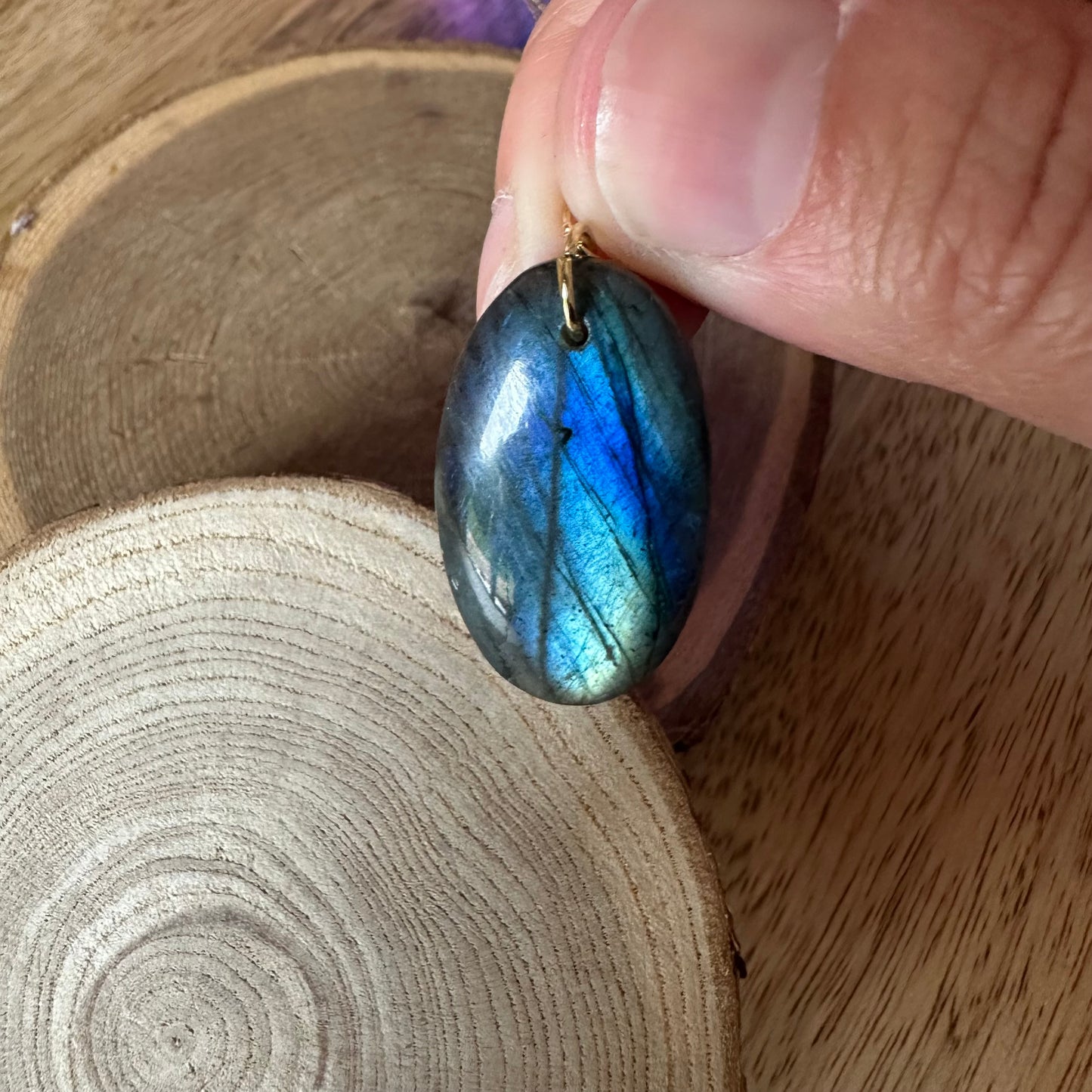 Pendentif Labradorite – Protection, Intuition et Bouclier énergétique (REF 212)