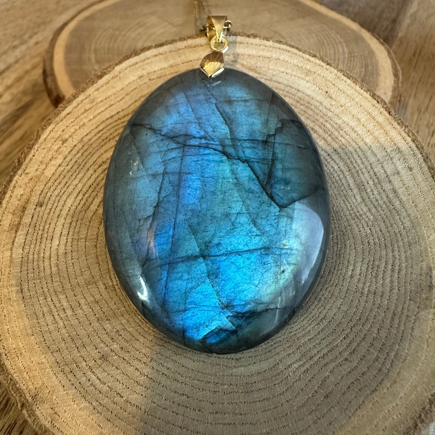 Pendentif XL Labradorite – Protection, Intuition et Bouclier énergétique (REF 407)