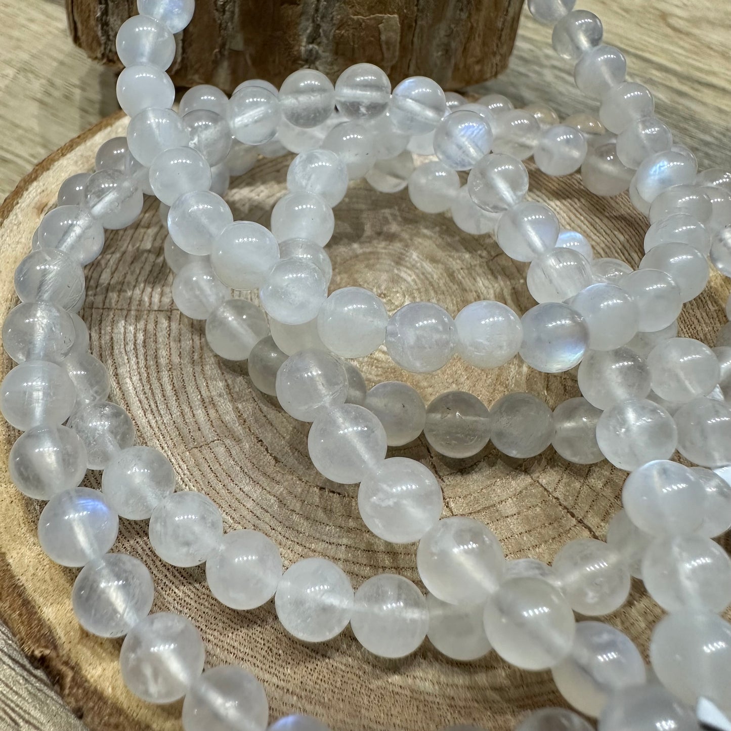 Bracelet Péristérite 6mm – Confiance, Sérénité et Intuition (Qualité AA)
