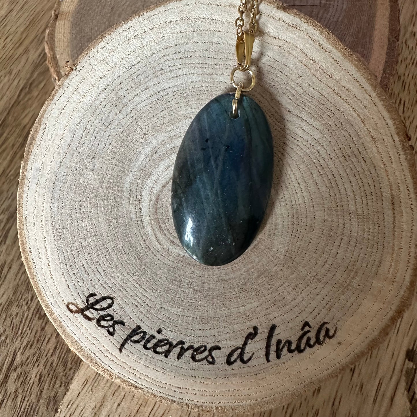 Pendentif Labradorite – Protection, Intuition et Bouclier énergétique (REF 212)
