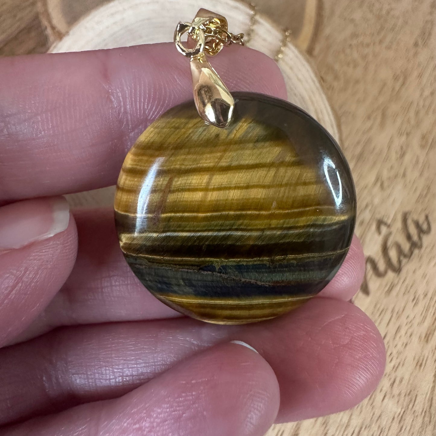 Pendentif Œil de Tigre – Protection, Force et Sérénité | Réf.287