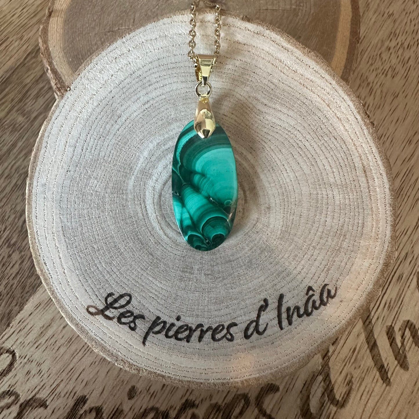 Pendentif Malachite – Soulagement physique et protection énergétique – REF 289