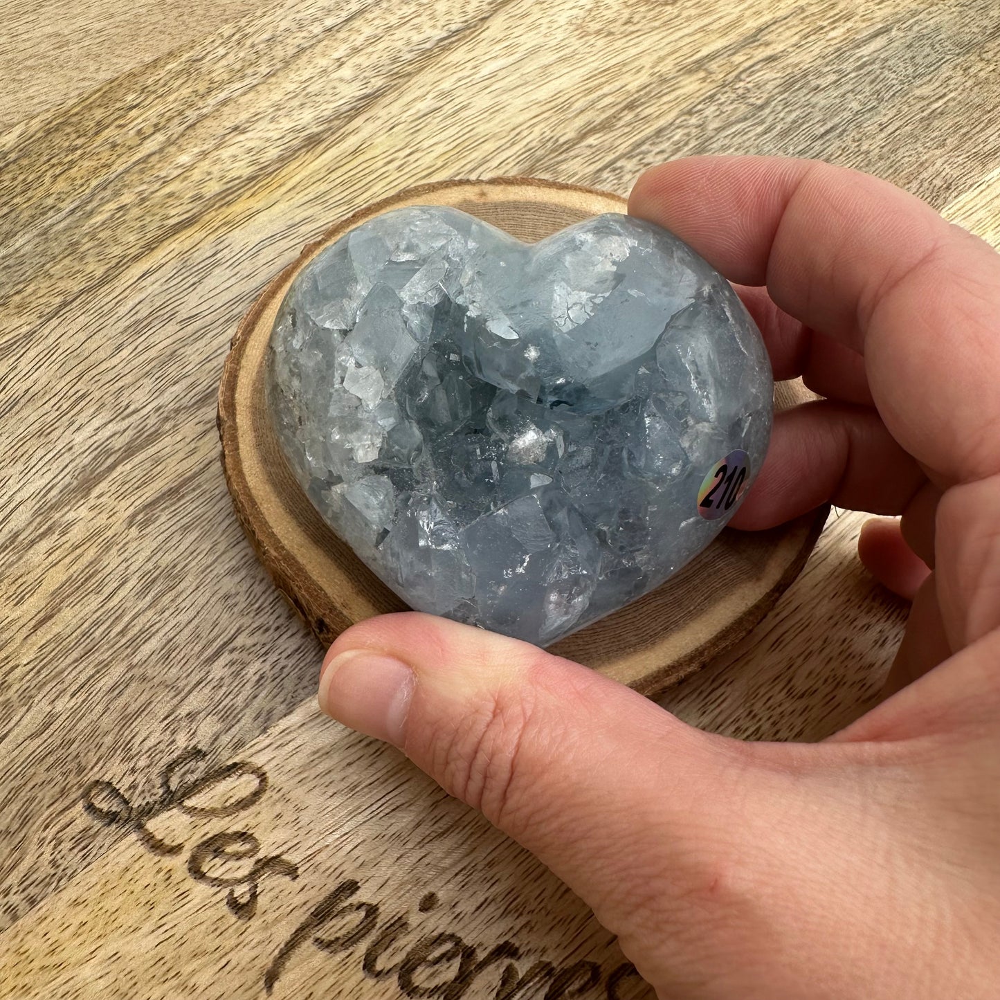 Coeur Celestine – Pierre de Communication et d’Harmonie - REF 210- 280gr