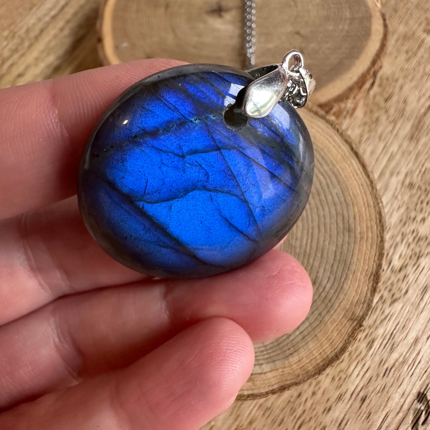 Pendentif Labradorite – Protection, Intuition et Bouclier énergétique (REF 359)