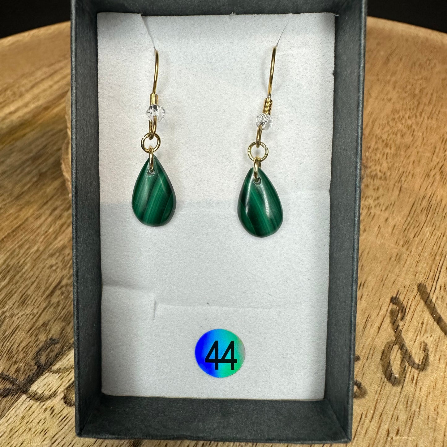 Boucles d’oreilles Malachite – Soulagement physique et protection énergétique – REF 44