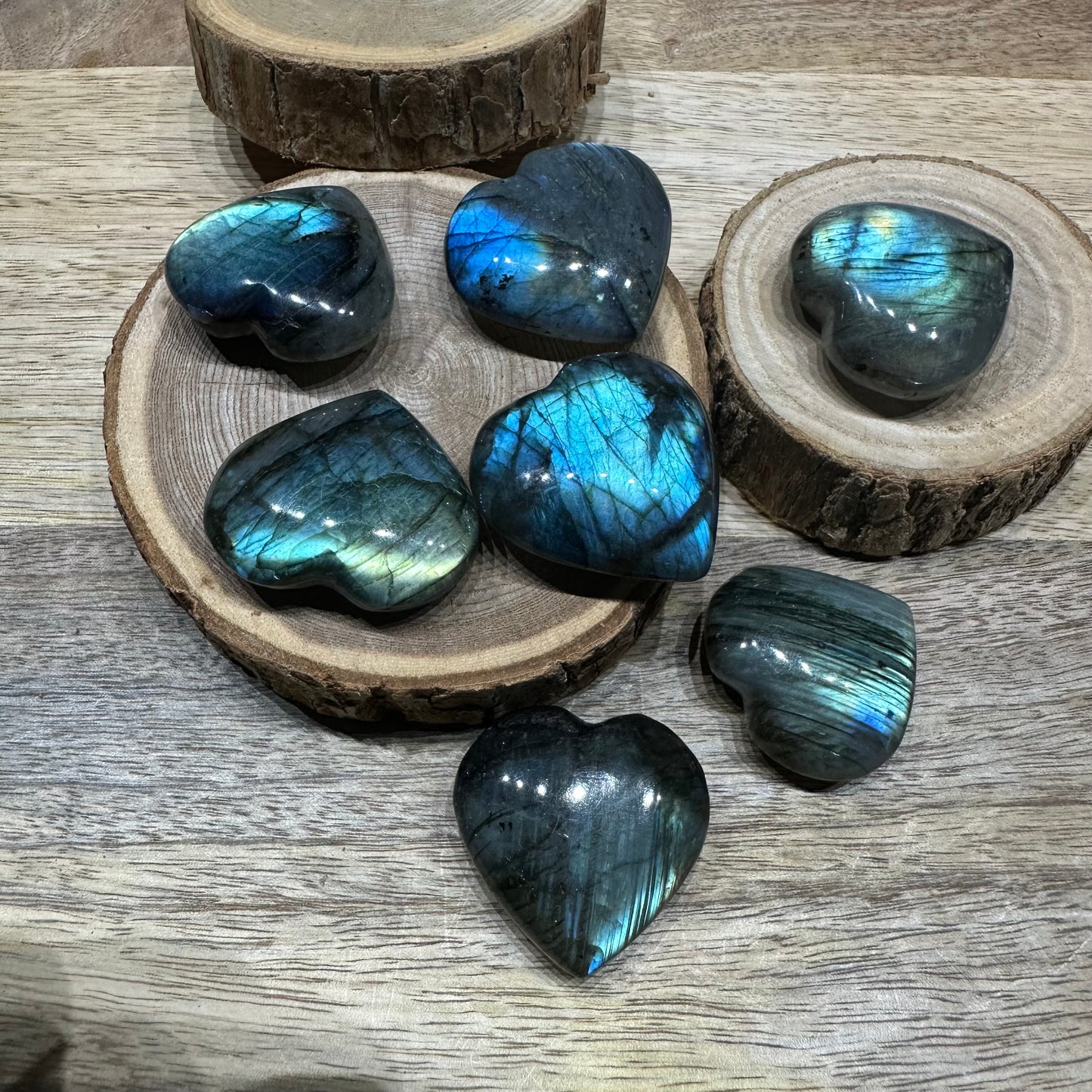 Galet Coeur Labradorite (Qualité AA)