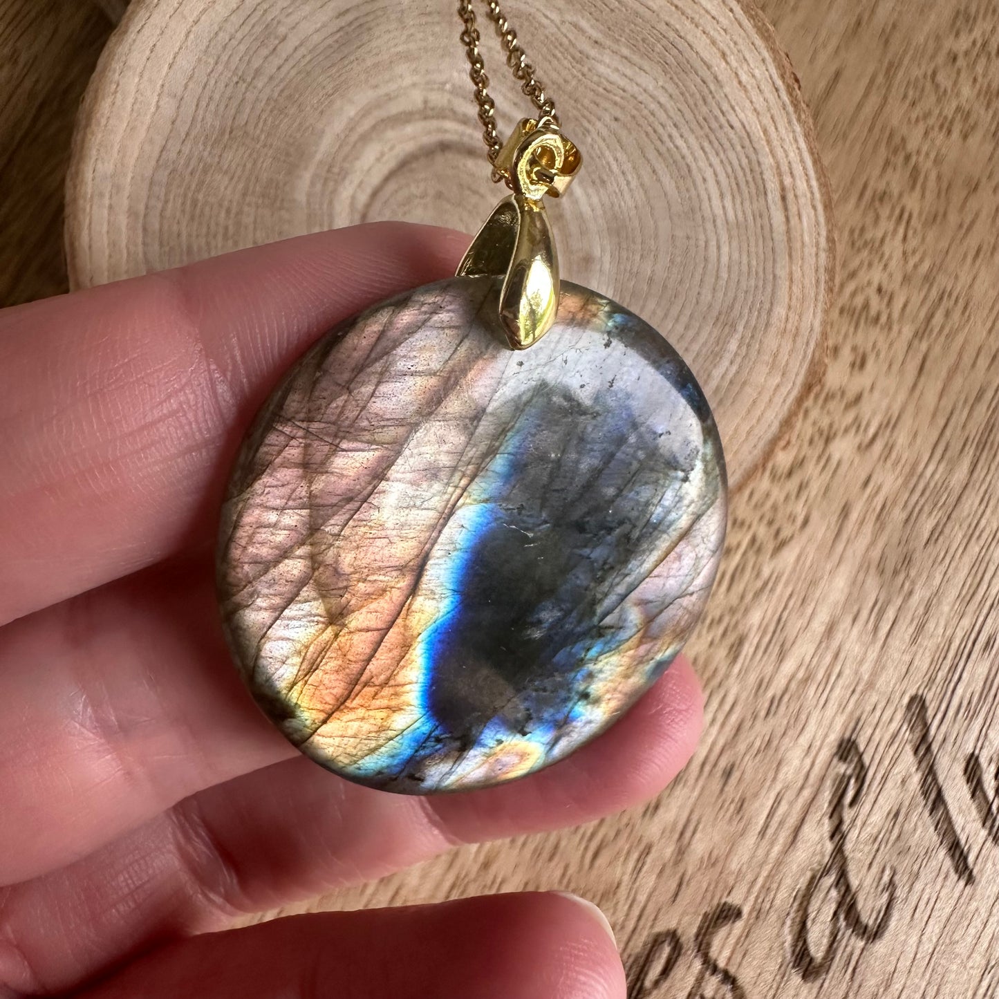 Pendentif Labradorite – Protection, Intuition et Bouclier énergétique (REF 263)
