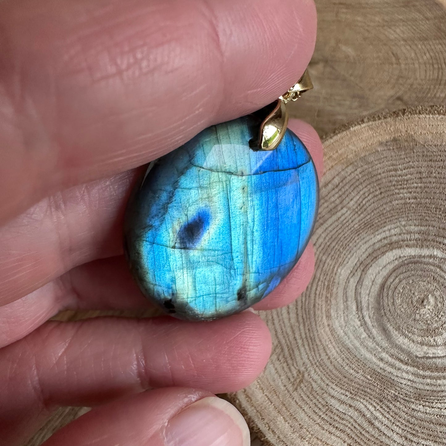 Pendentif Labradorite – Protection, Intuition et Bouclier énergétique (REF 345)