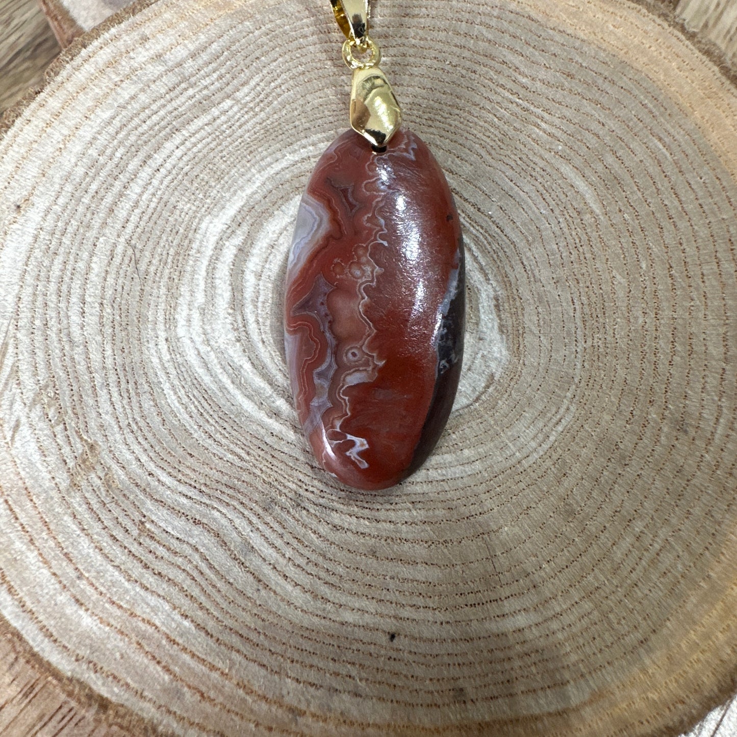 Pendentif Agate Crazy Lace – Apaisement, Confiance et Ancrage - REF:137