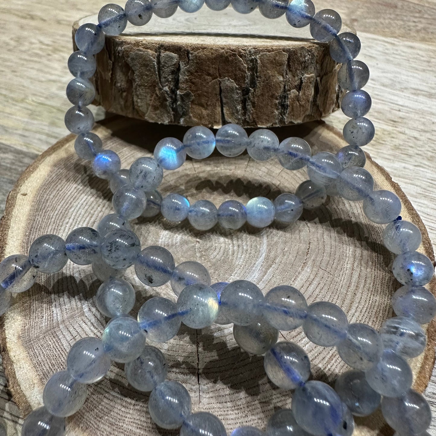 Bracelet Labradorite 6mm – Protection, Intuition et Bouclier énergétique (Qualité AA+)