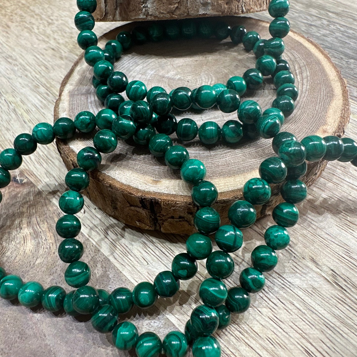 Bracelet Malachite 6mm – Anti-douleurs, Protection et Pouvoir Féminin (Qualité AA)