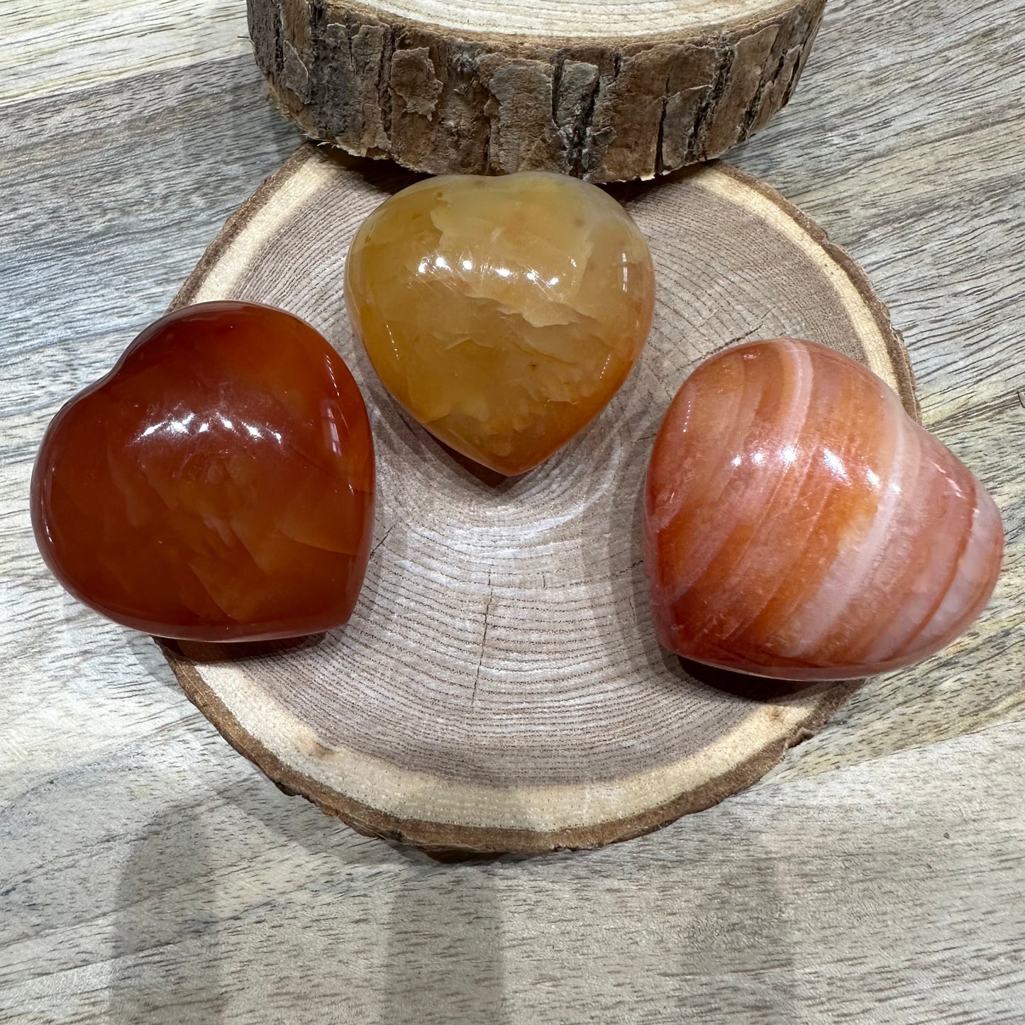 Galet coeur Cornaline (Qualité A)