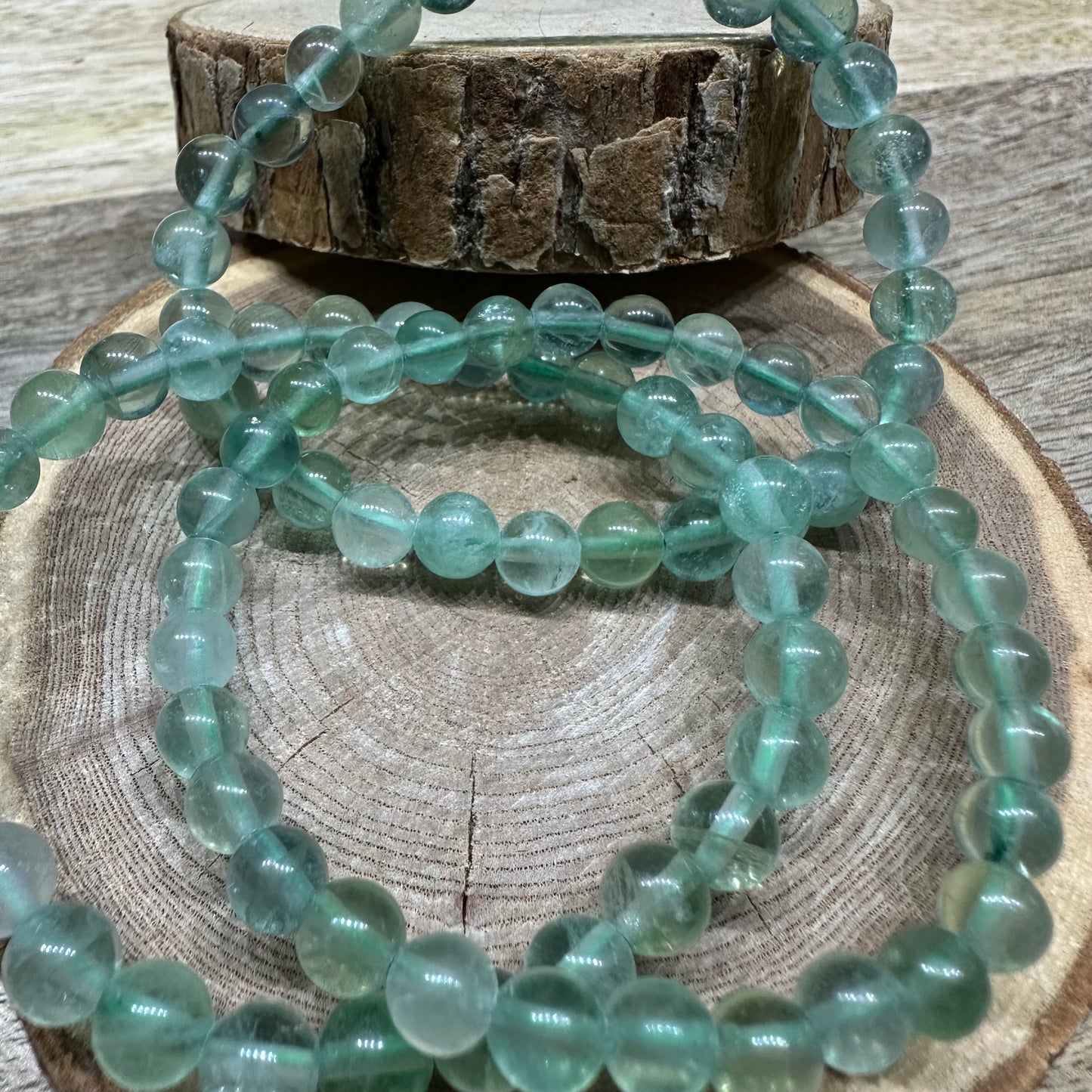 Bracelet Fluorite Verte 6mm – Clarté mentale, Décision et Protection douce (Qualité A+)