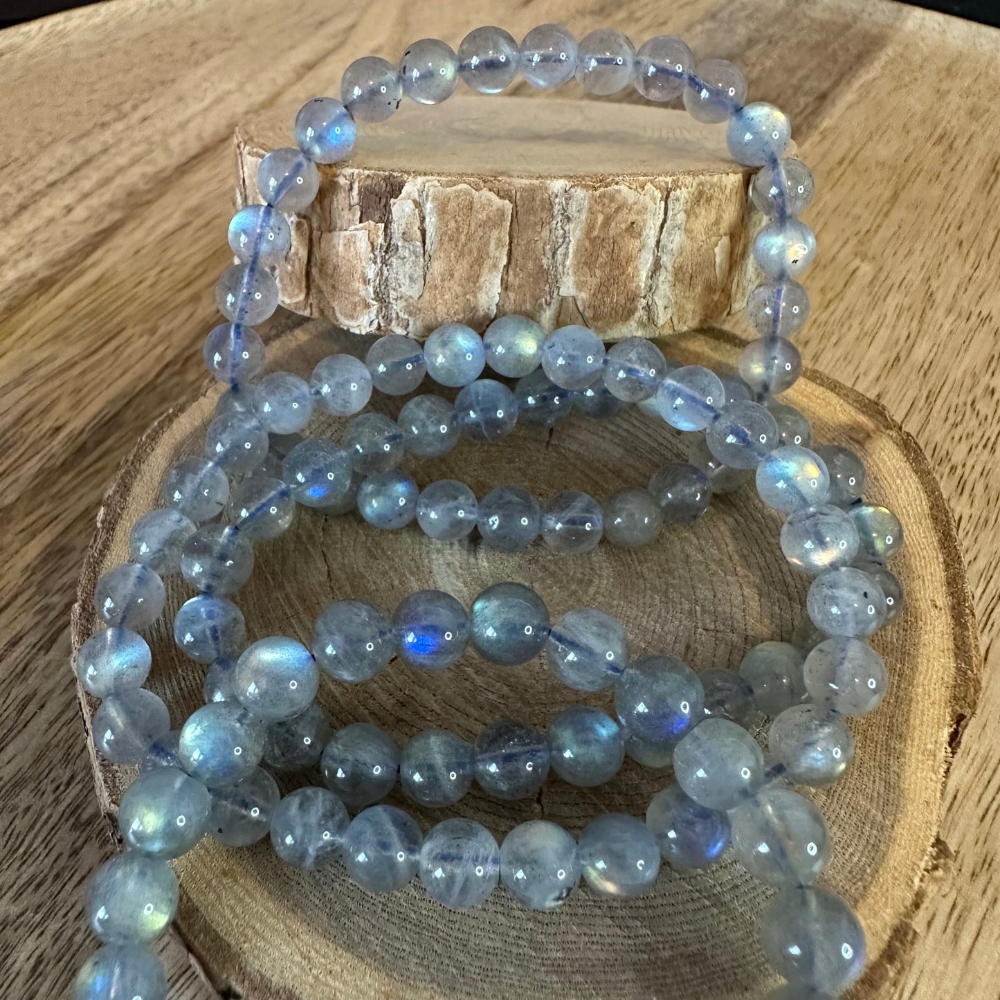 Bracelet Labradorite 6mm – Protection, Intuition et Bouclier énergétique (Qualité AAA)