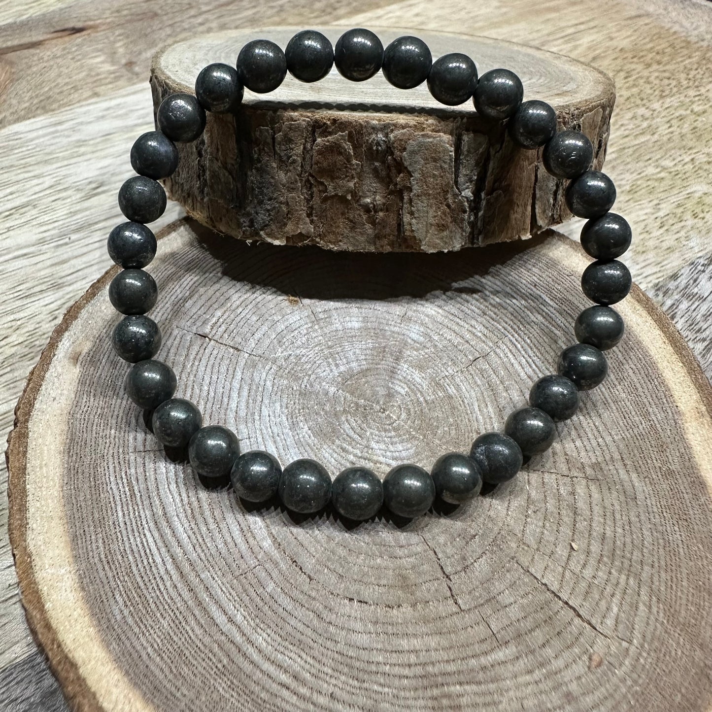 Bracelet Pyrite 6mm – Confiance, Protection et Vitalité intérieure (Qualité A)