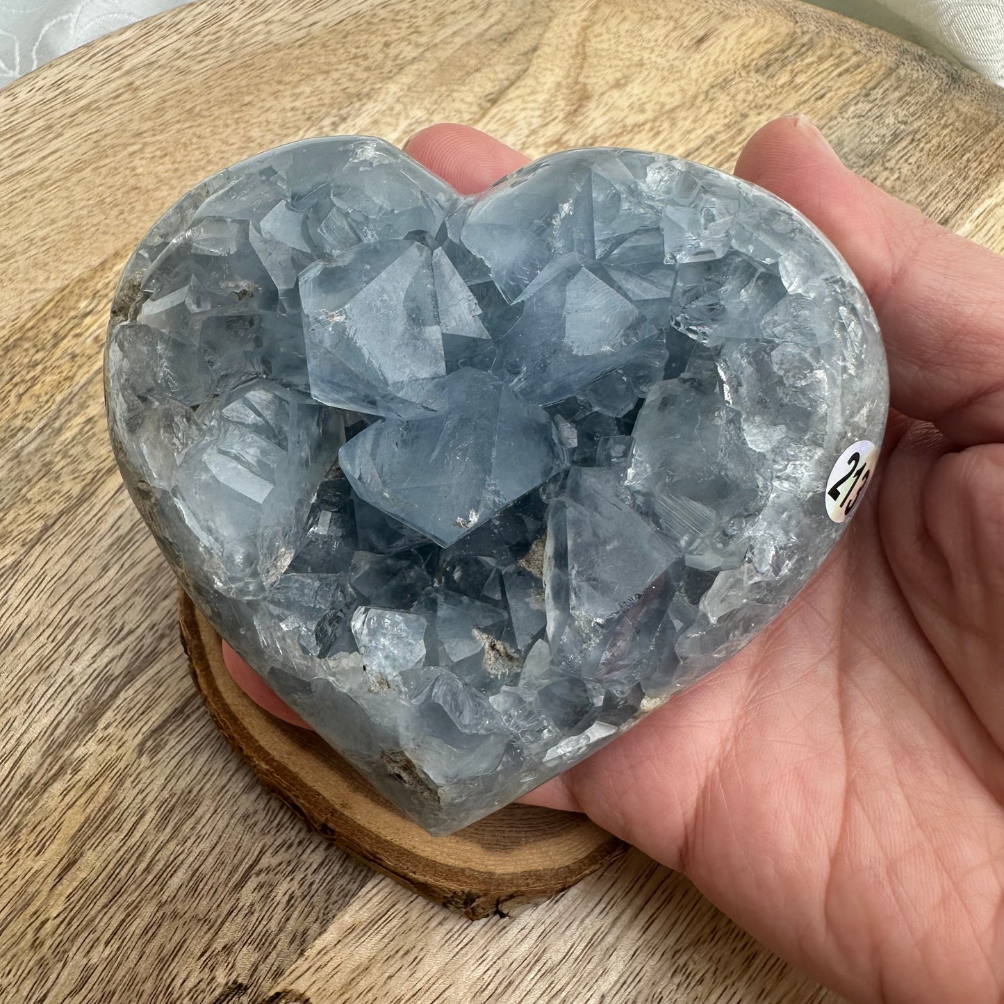 Coeur Celestine – Pierre de Communication et d’Harmonie - REF 213- 763gr
