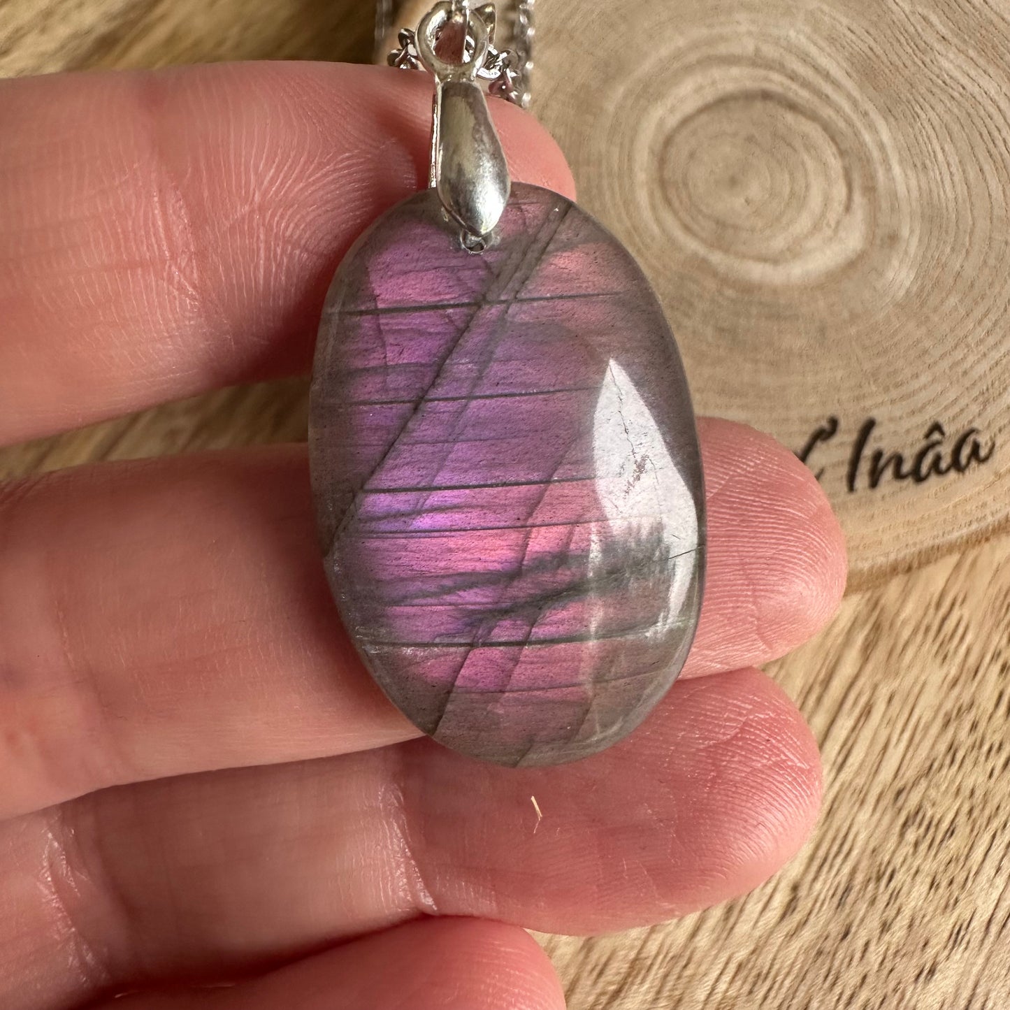 Pendentif Labradorite – Protection, Intuition et Bouclier énergétique (REF 278)