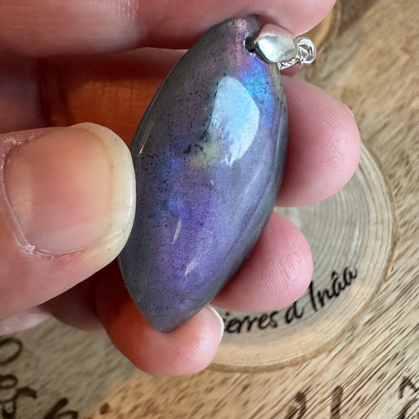 Pendentif Labradorite – Protection, Intuition et Bouclier énergétique (REF 268)