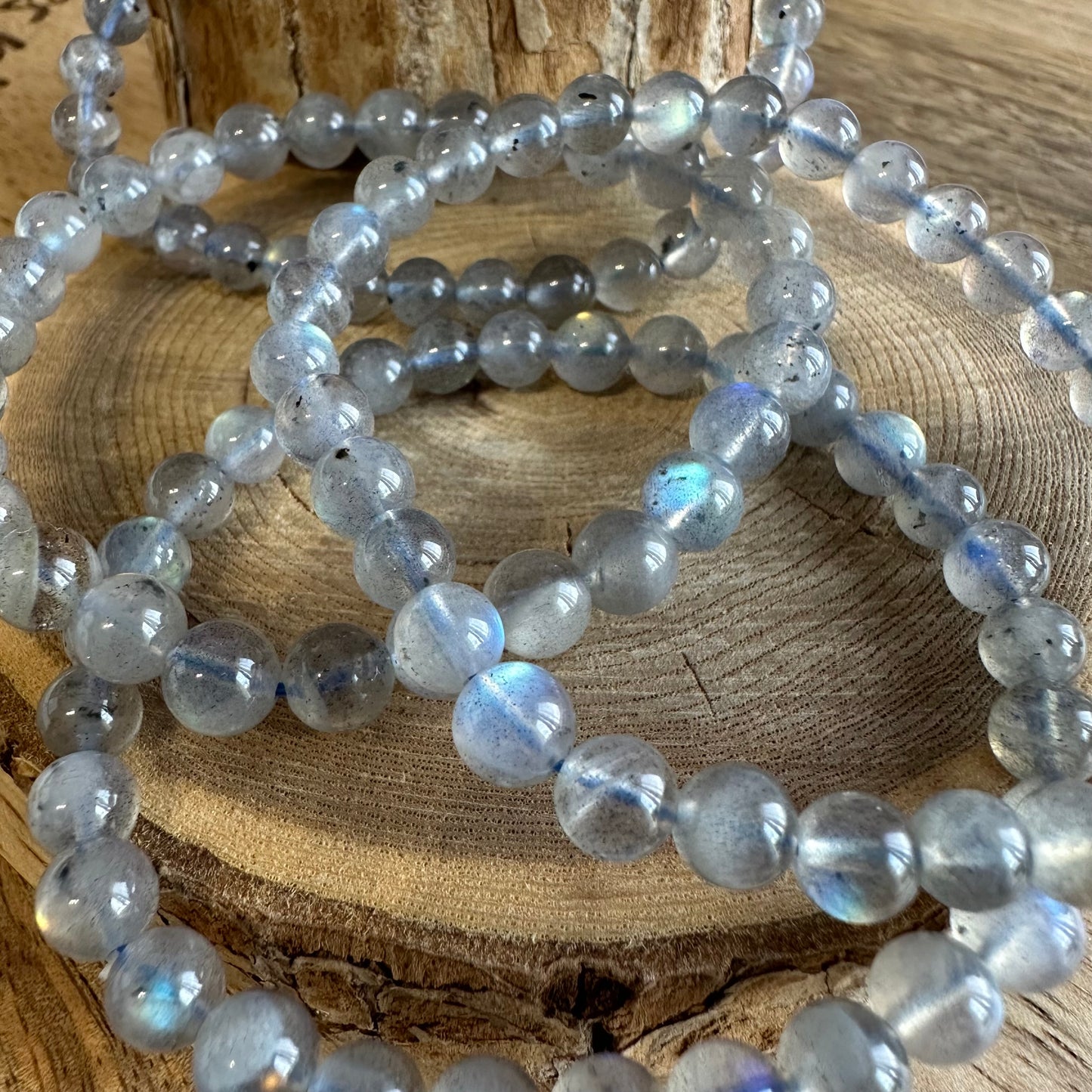 Bracelet Labradorite 6mm – Protection, Intuition et Bouclier énergétique (Qualité AA+)
