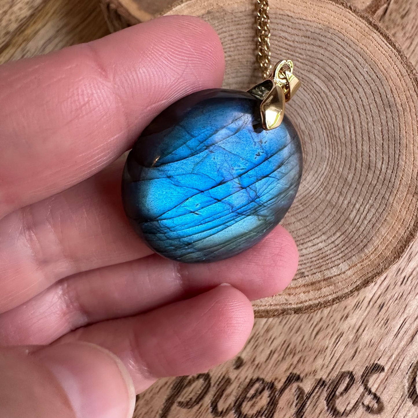 Pendentif Labradorite – Protection, Intuition et Bouclier énergétique (REF 354)