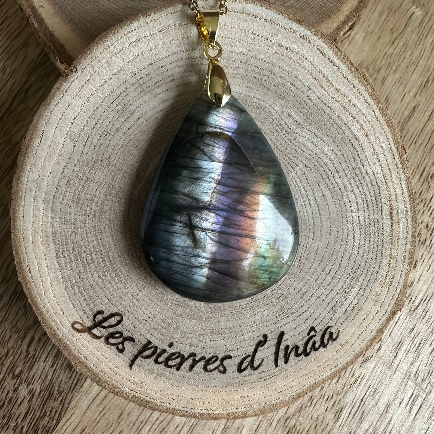 Pendentif Labradorite – Protection, Intuition et Bouclier énergétique (REF 264)