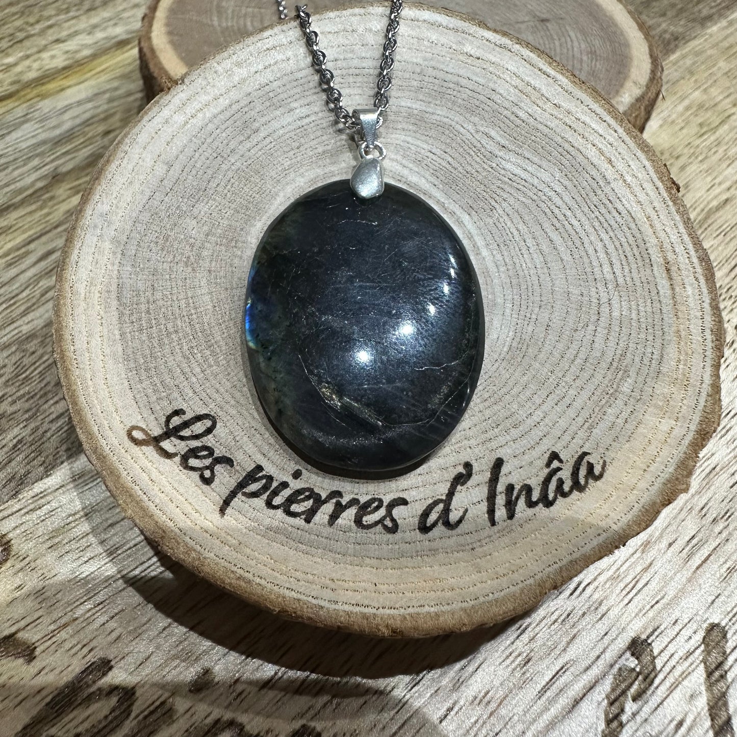 Pendentif Labradorite – Protection, Intuition et Bouclier énergétique (REF 37)