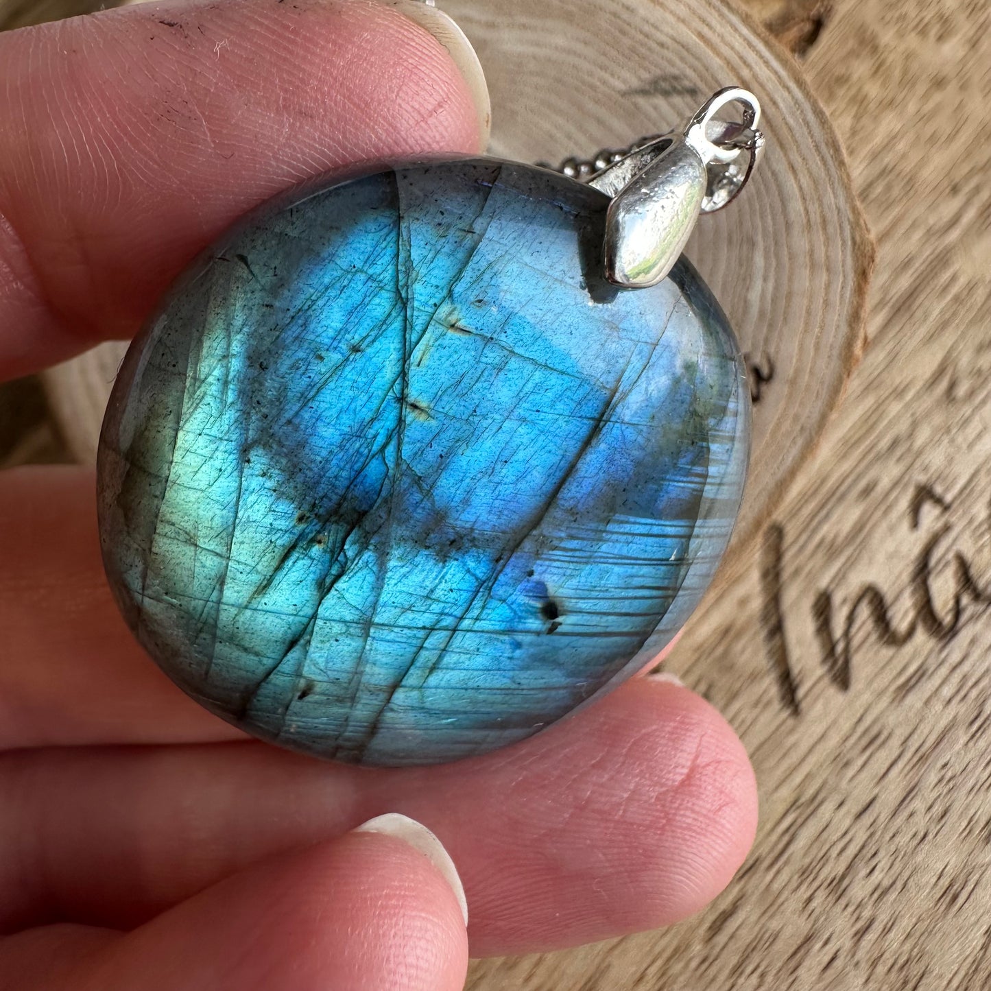 Pendentif Labradorite – Protection, Intuition et Bouclier énergétique (REF 470)