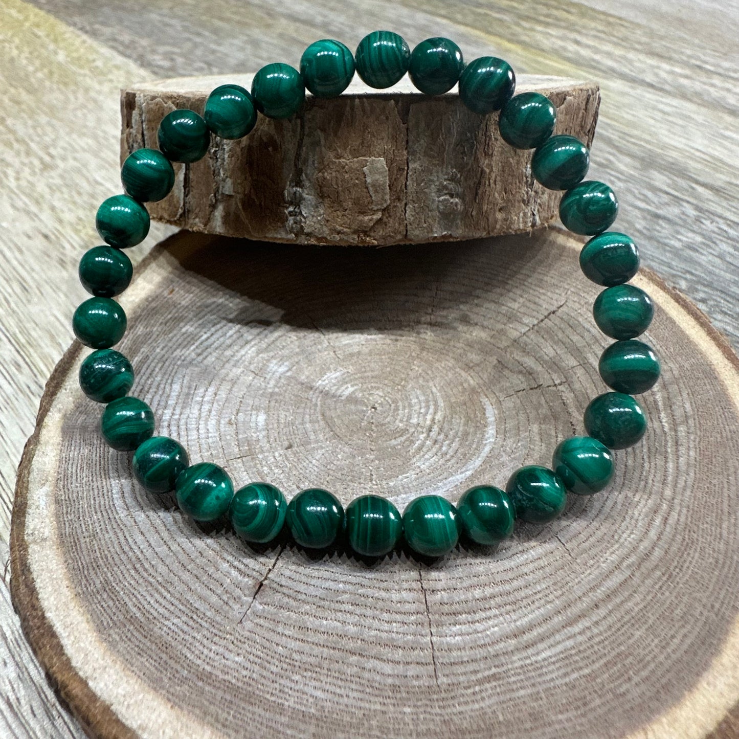 Bracelet Malachite 6mm – Anti-douleurs, Protection et Pouvoir Féminin (Qualité AA)