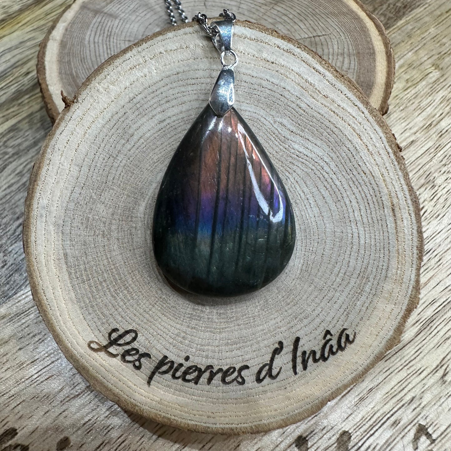 Pendentif Labradorite – Protection, Intuition et Bouclier énergétique (REF 134)