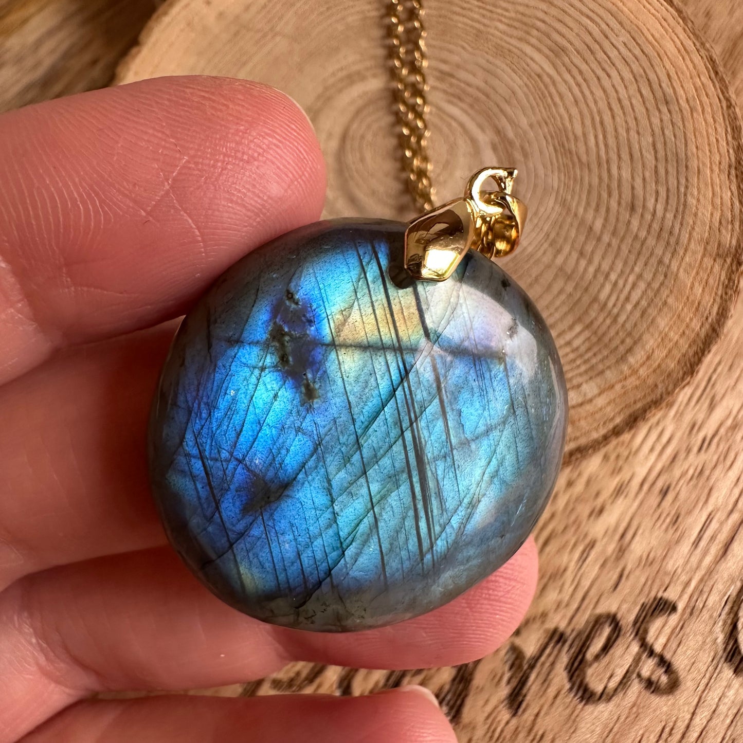Pendentif Labradorite – Protection, Intuition et Bouclier énergétique (REF 355)