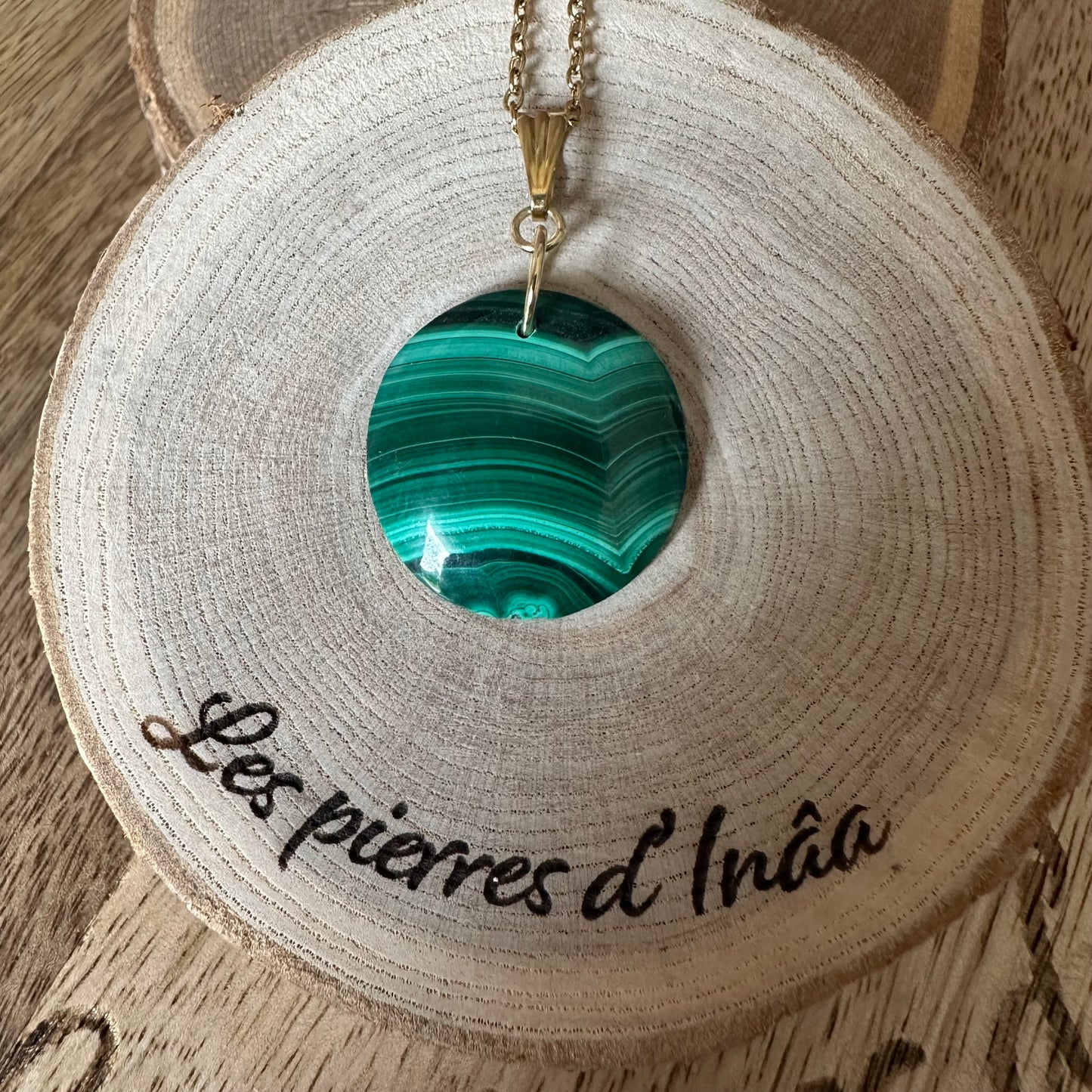 Pendentif Malachite – Soulagement physique et protection énergétique – REF 193
