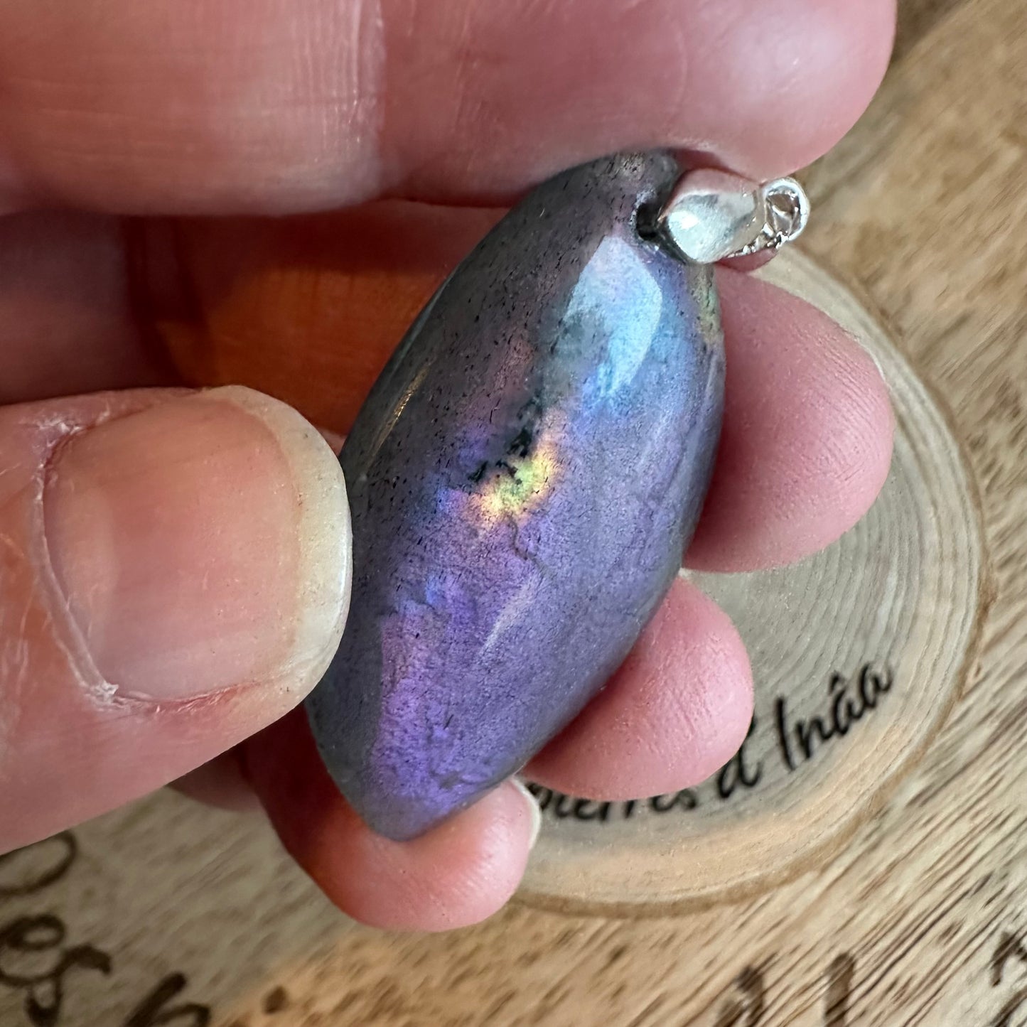 Pendentif Labradorite – Protection, Intuition et Bouclier énergétique (REF 268)