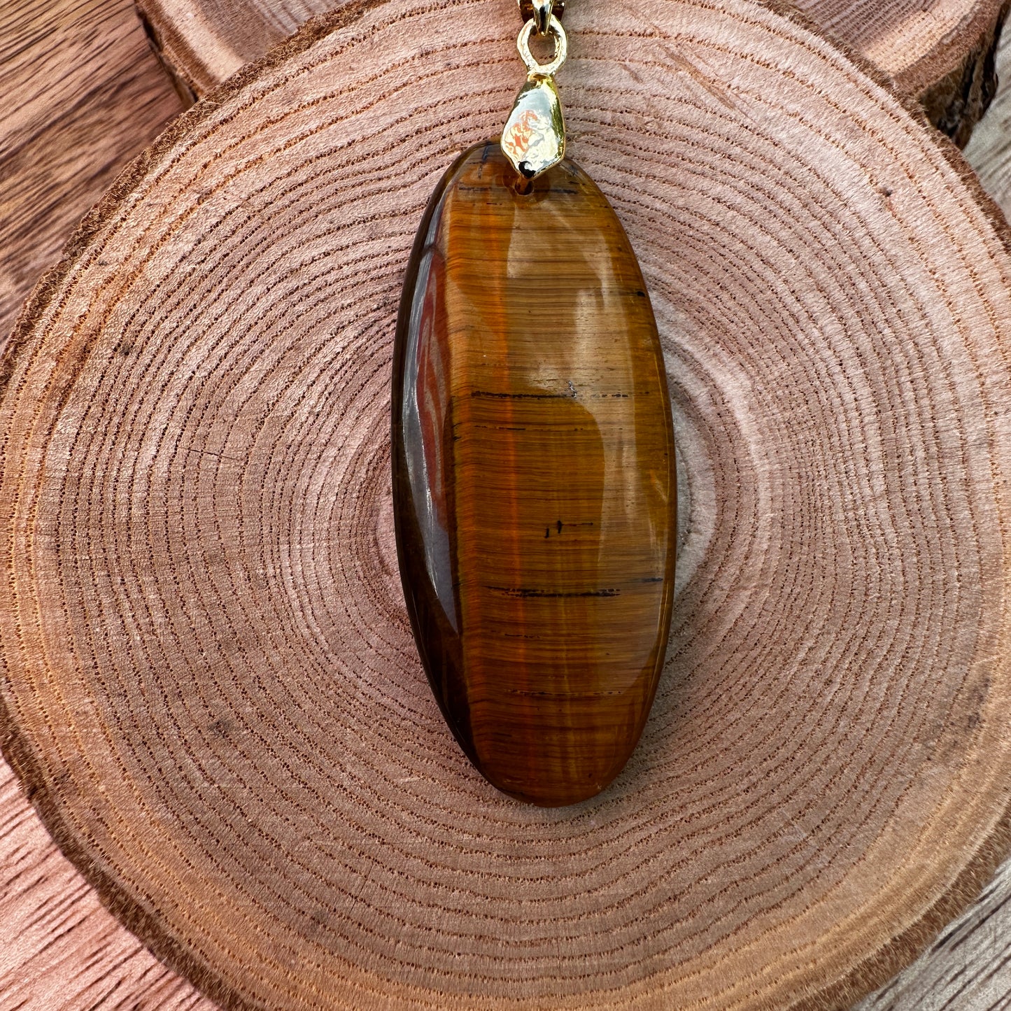 Pendentif Œil de Tigre – Protection, Force et Sérénité | Réf.69