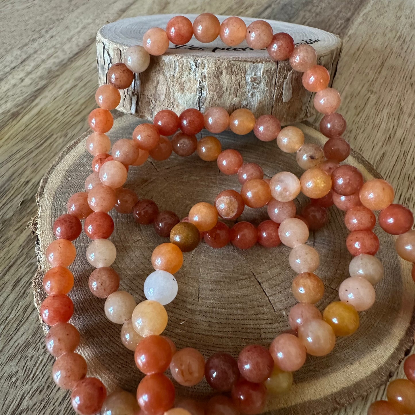 Bracelet 6mm Aventurine Orange – Joie, Confiance, Vitalité