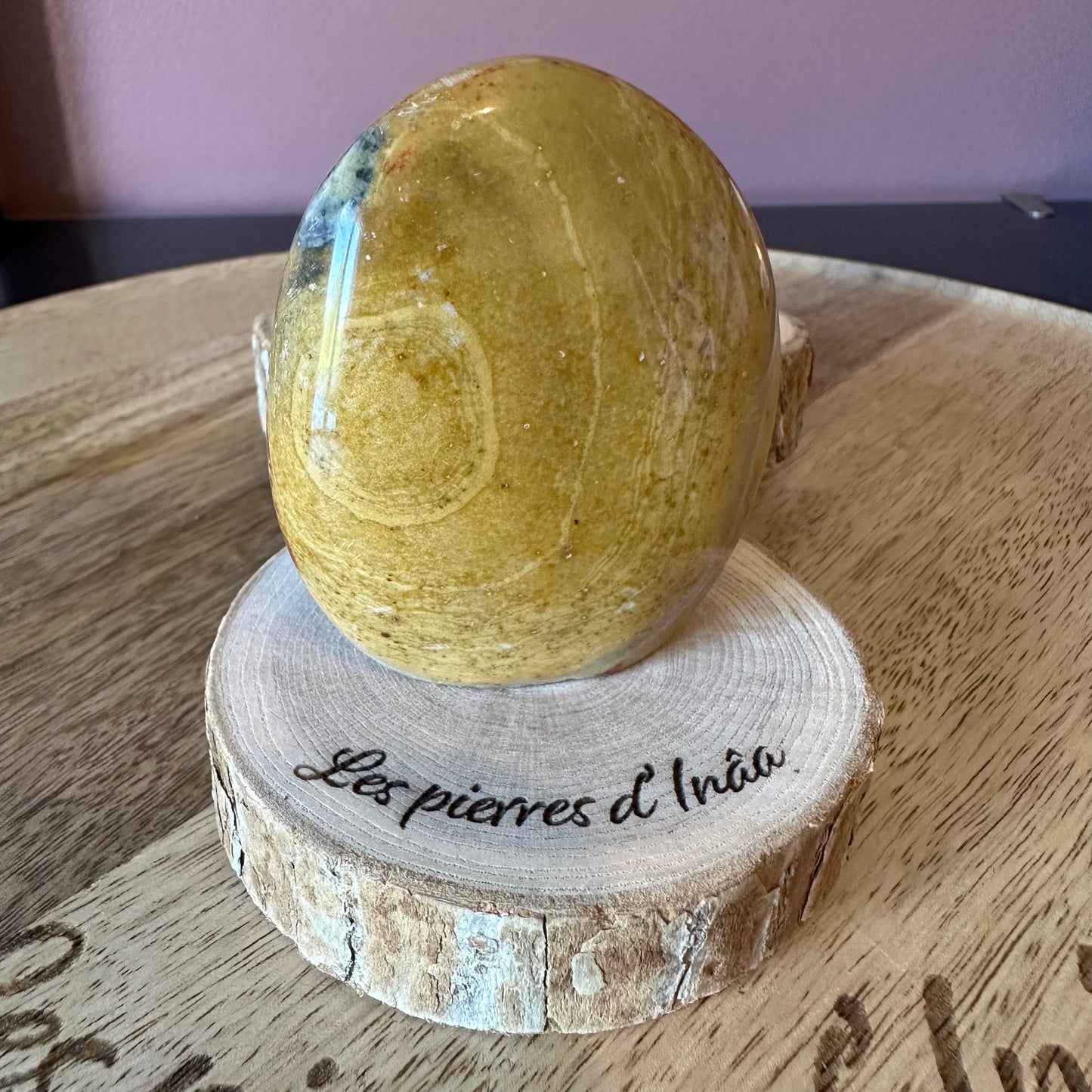 Forme libre (mini) Jaspe Jaune – Estime de soi & joie intérieure 147gr (Réf. 54)