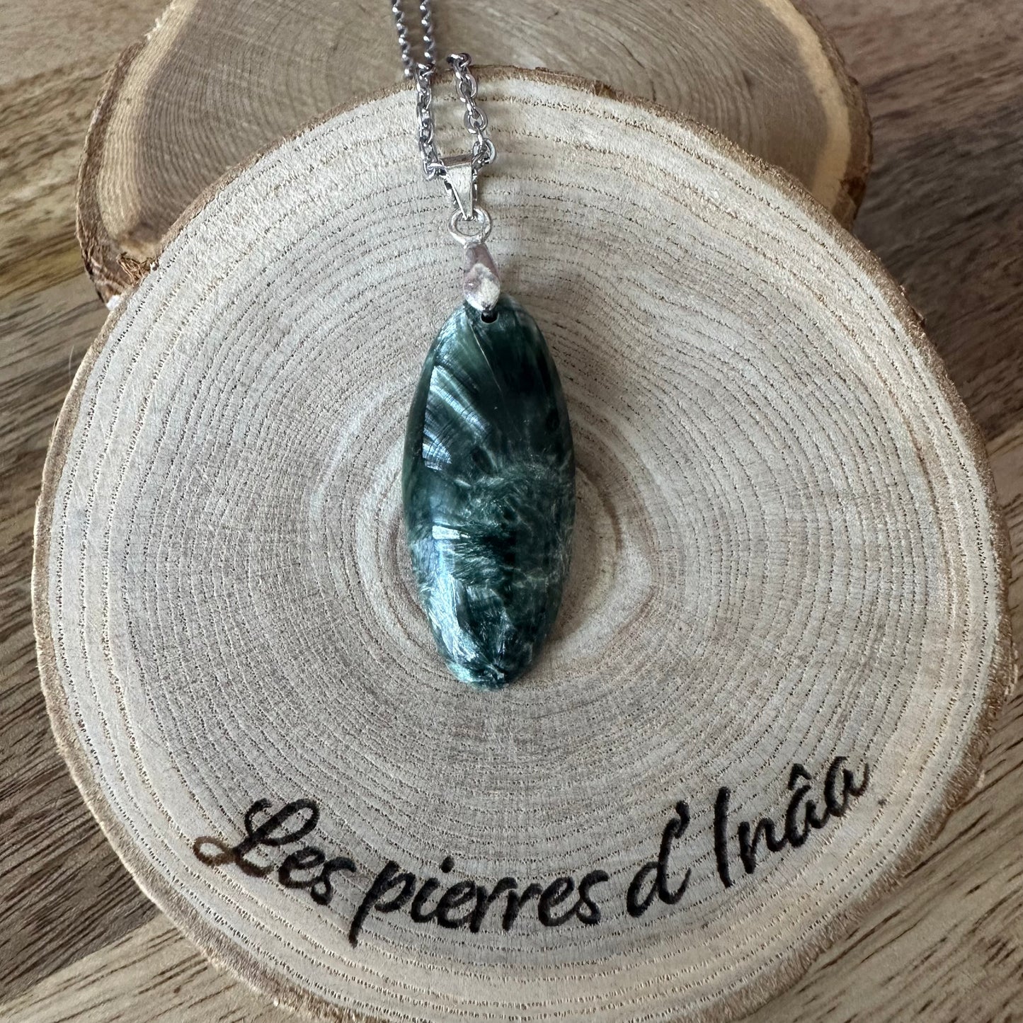 Pendentif Séraphinite – Connexion spirituelle et équilibre émotionnel – REF 194